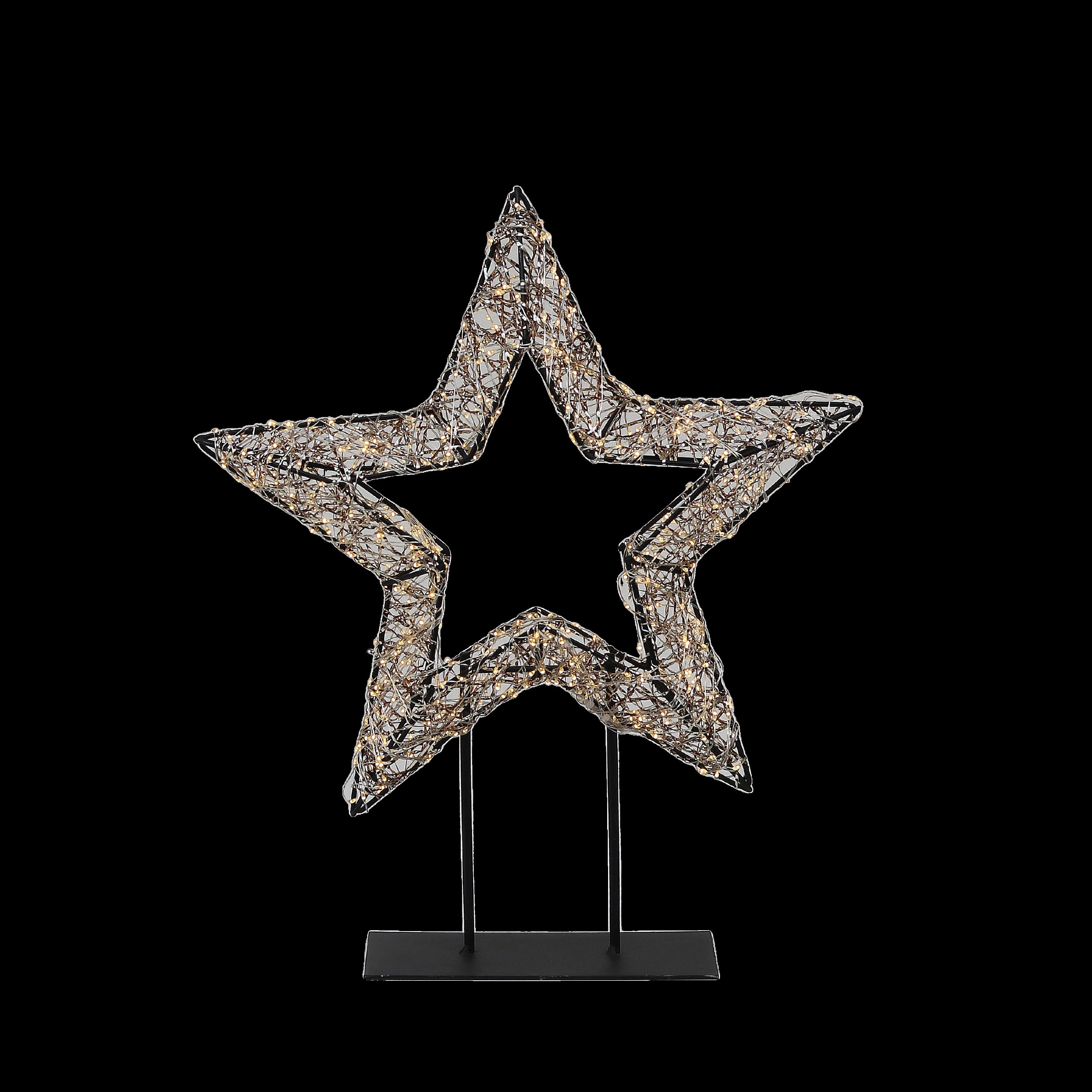 Cor Mulder LED-Dekofigur LED-Stern zum Hinstellen 45 cm 600 LEDs warmweiß Fernbedienung (kein Set)