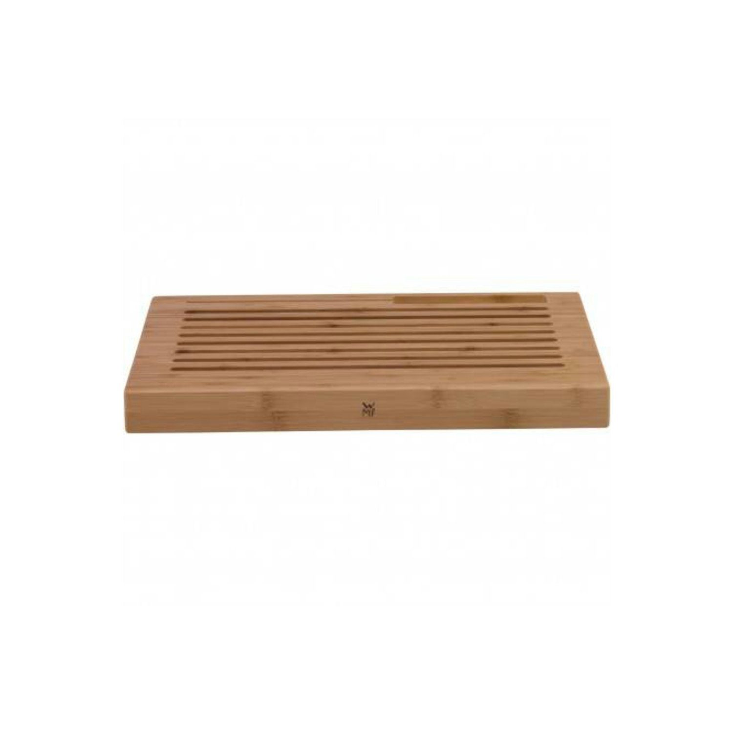 WMF Schneidebrett Smart Storage Brotschneidebrett mit Auffangschale Schneidebrett, Bambus, (1x Schneidbrett groß (44 x 27 x 4,8 cm), 1x Cromargan-Tablett / Krümelschale, 1-St., 1x Schneidbrett groß, 1x Cromargan-Tablett / Krümelschale)
