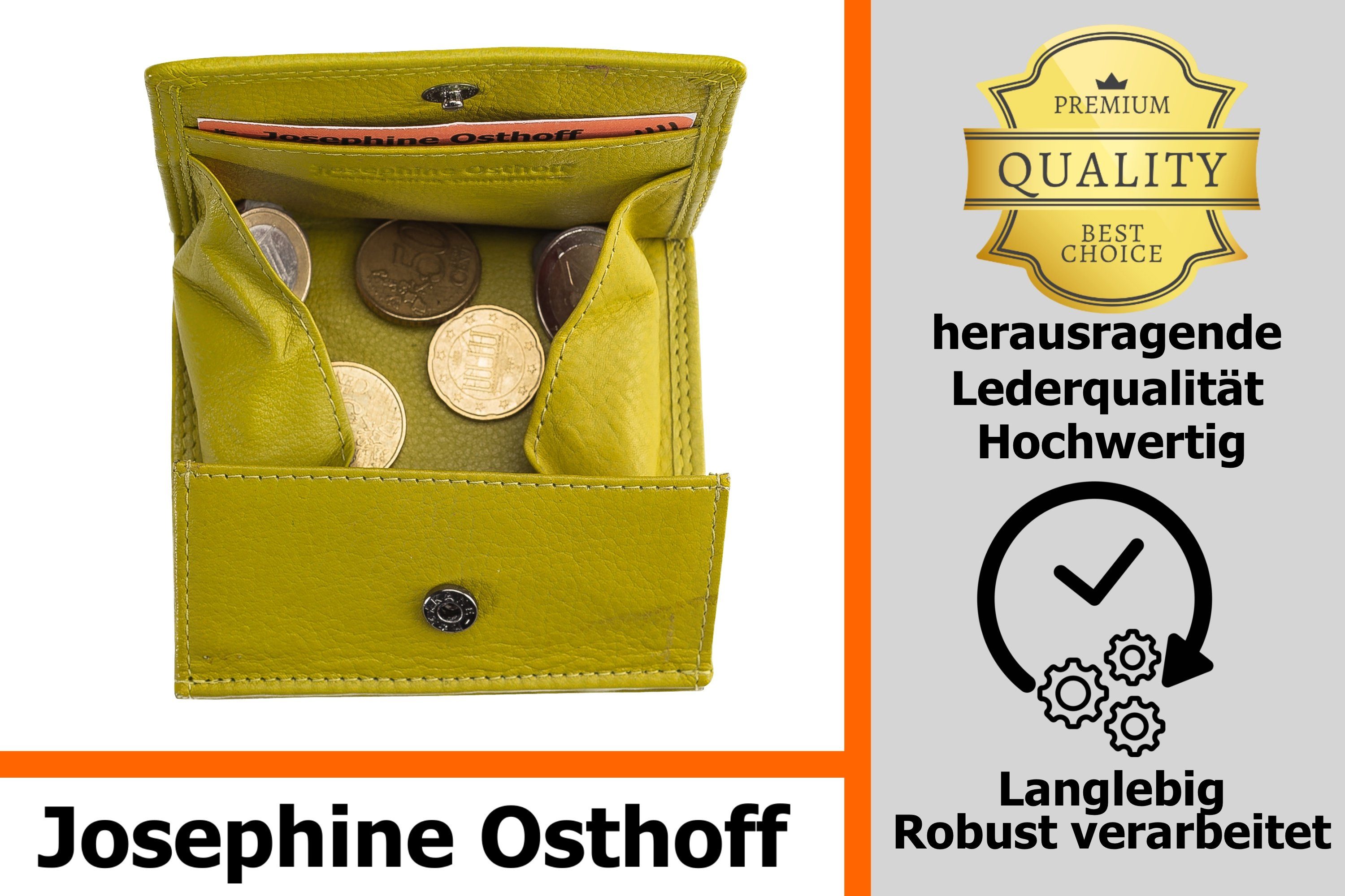 limone Geldbörse Josephine Geldbörse Wiener Osthoff Schachtel