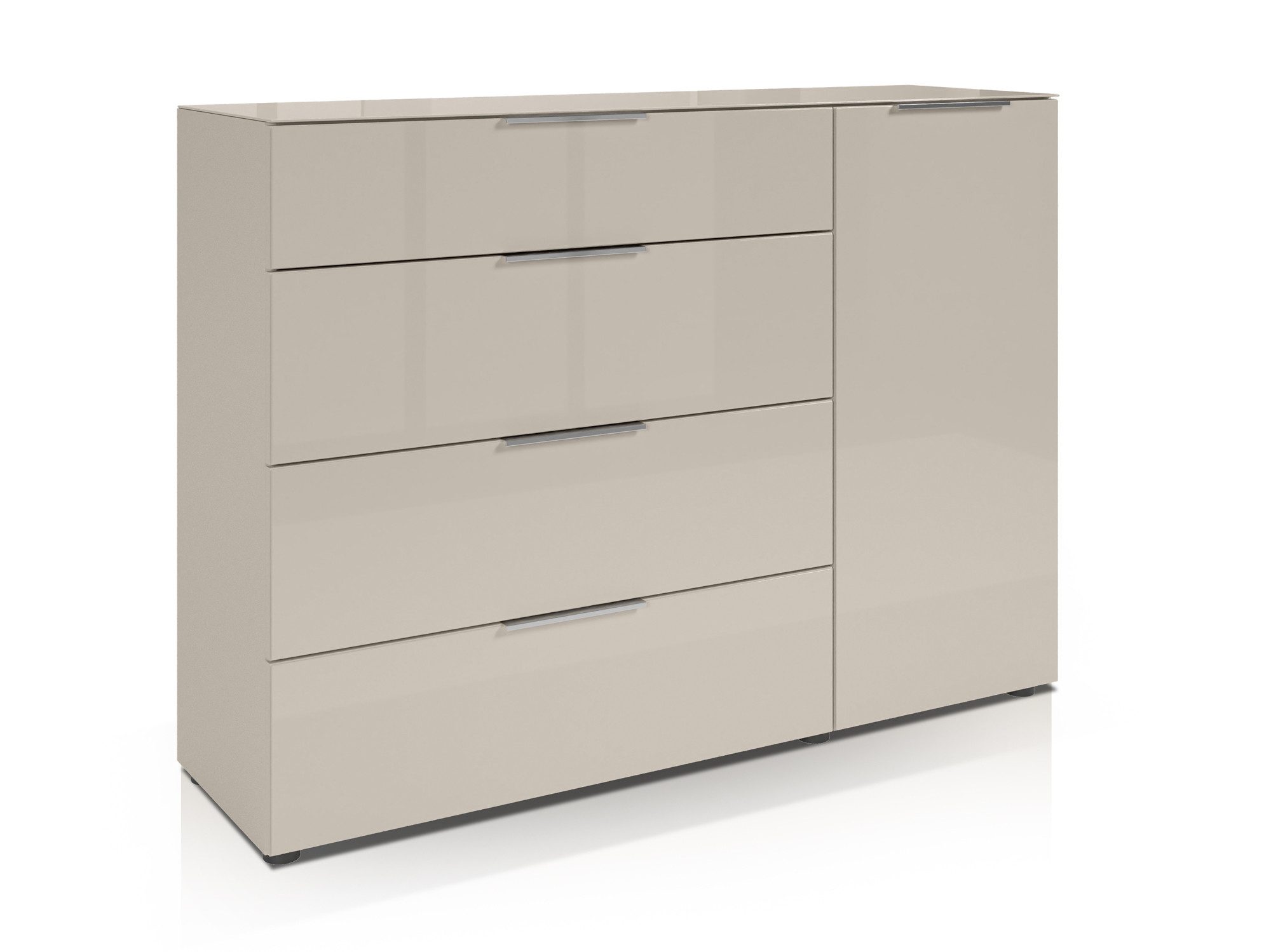 Moebel-Eins Kommode, SANTORINI Kommode 3, Material Spanplatte, Kashmirfarbig