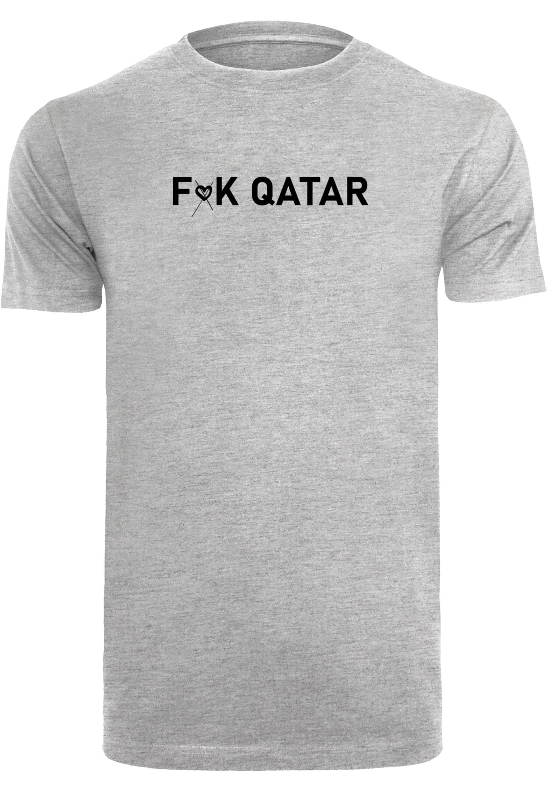 Merchcode T-Shirt Herren F (no heart) K Qatar T-Shirt Round Neck (1-tlg) heathergrey