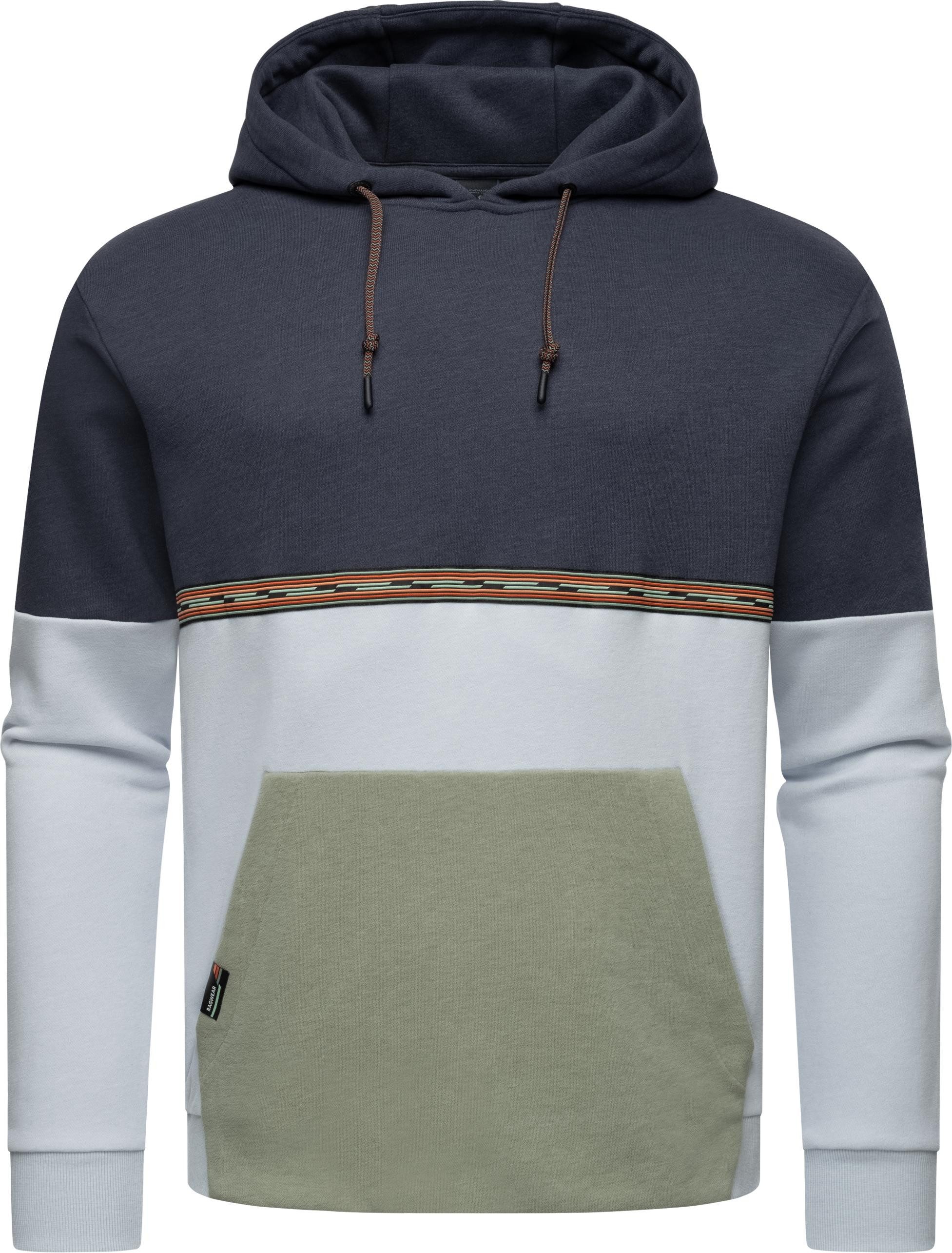 Ragwear Hoodie Blocky Hoody Sportlicher Herren Kapuzenpullover mit Blockstreifen