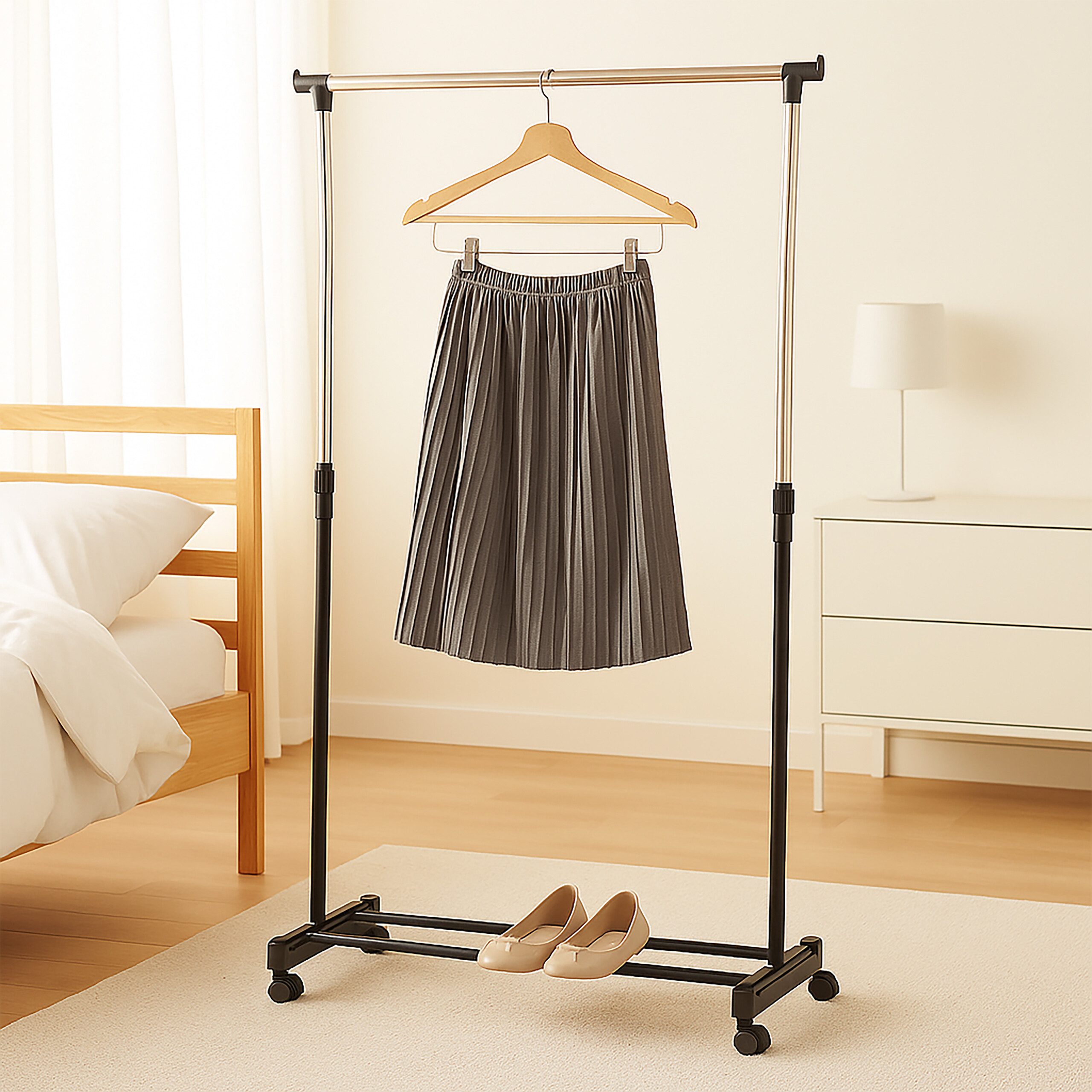 relaxdays Kleiderständer Rollen höhenverstellbar günstig online kaufen
