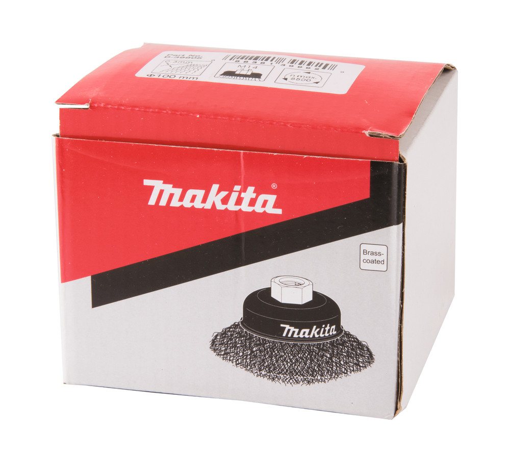 Thumbnail - Makita Werkzeug GmbH Drahtbürste Makita Topfbürste Ø 100 mm gewellt Messing M14 D-39805