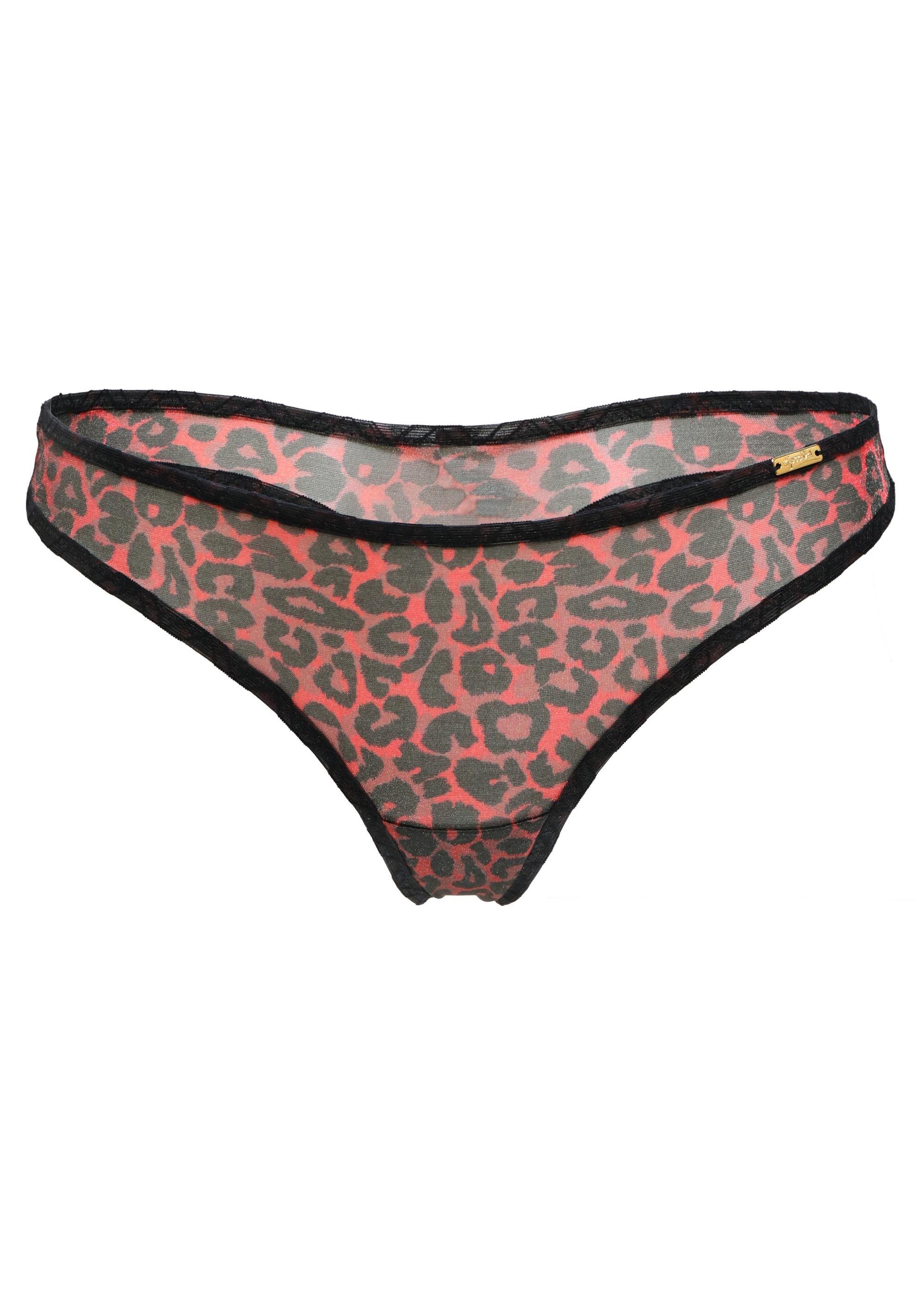 String Glossies Leopard String Black/Red