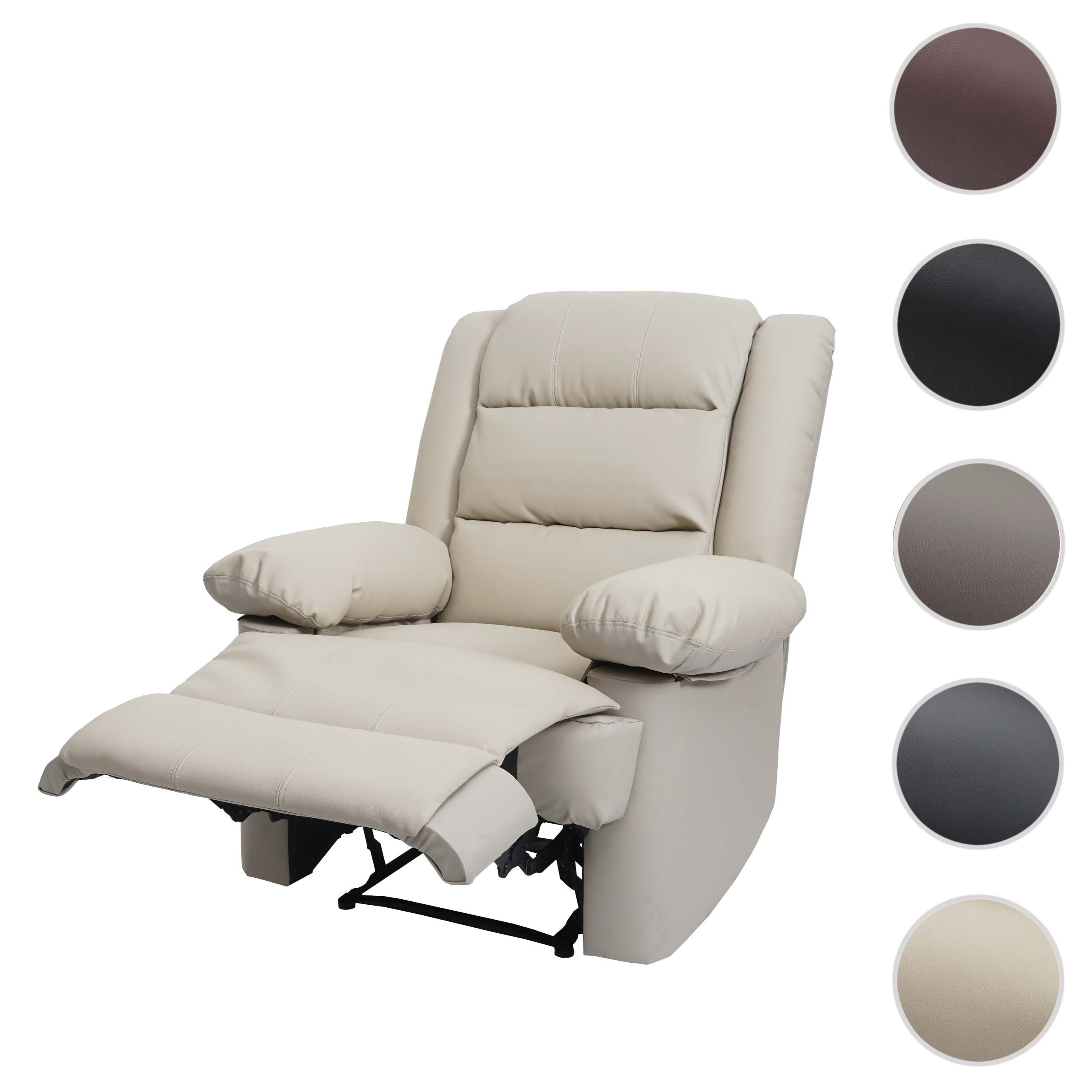 verstellbar, MCW-G15, Fußstütze 165 cm, Liegefunktion Liegefläche: MCW creme Verstellbare Rückenfläche, TV-Sessel