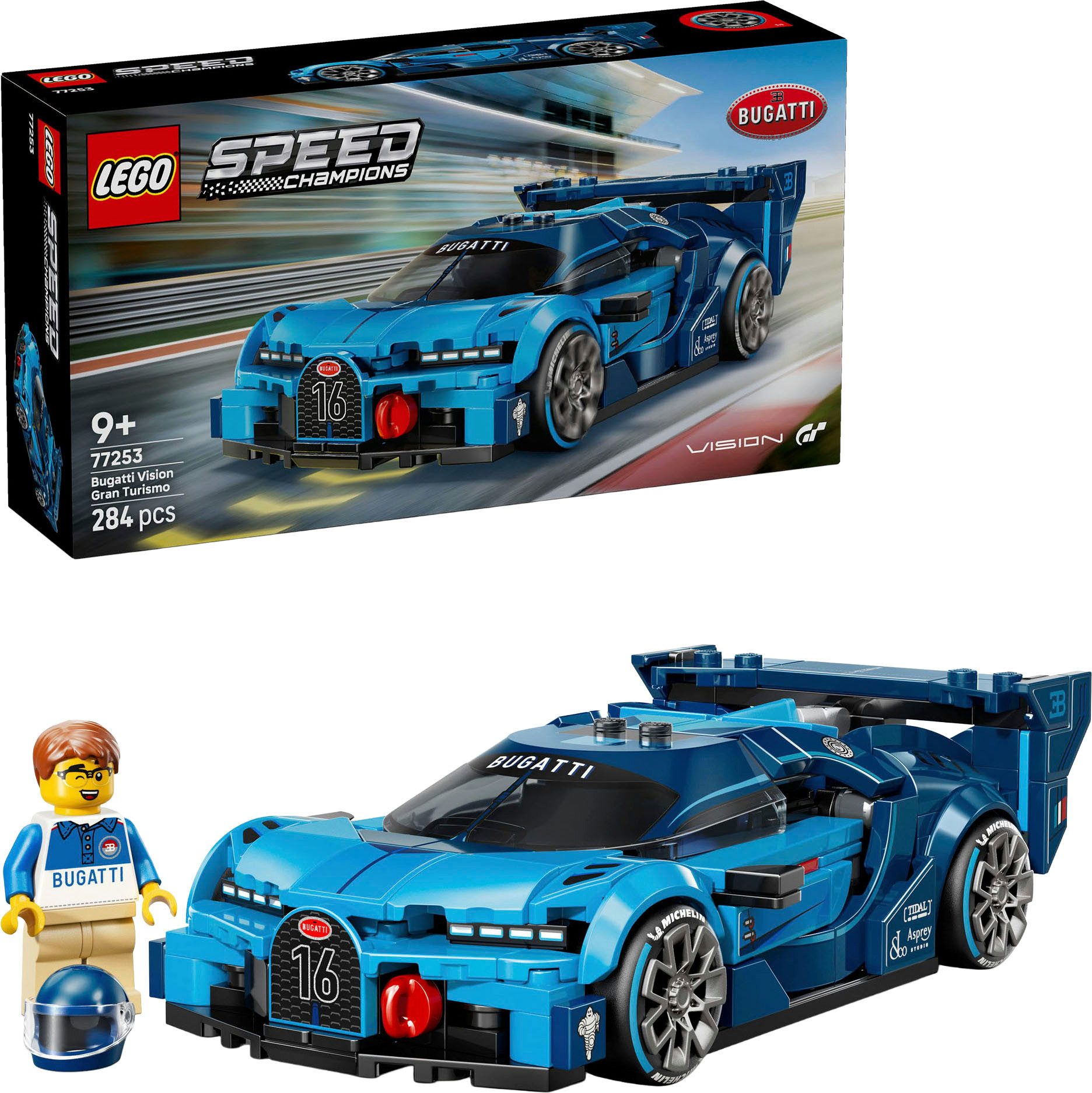 Bugatti Vision GT Hypersportwagen (77253), LEGO Speed Champions Konstruktionsspielsteine