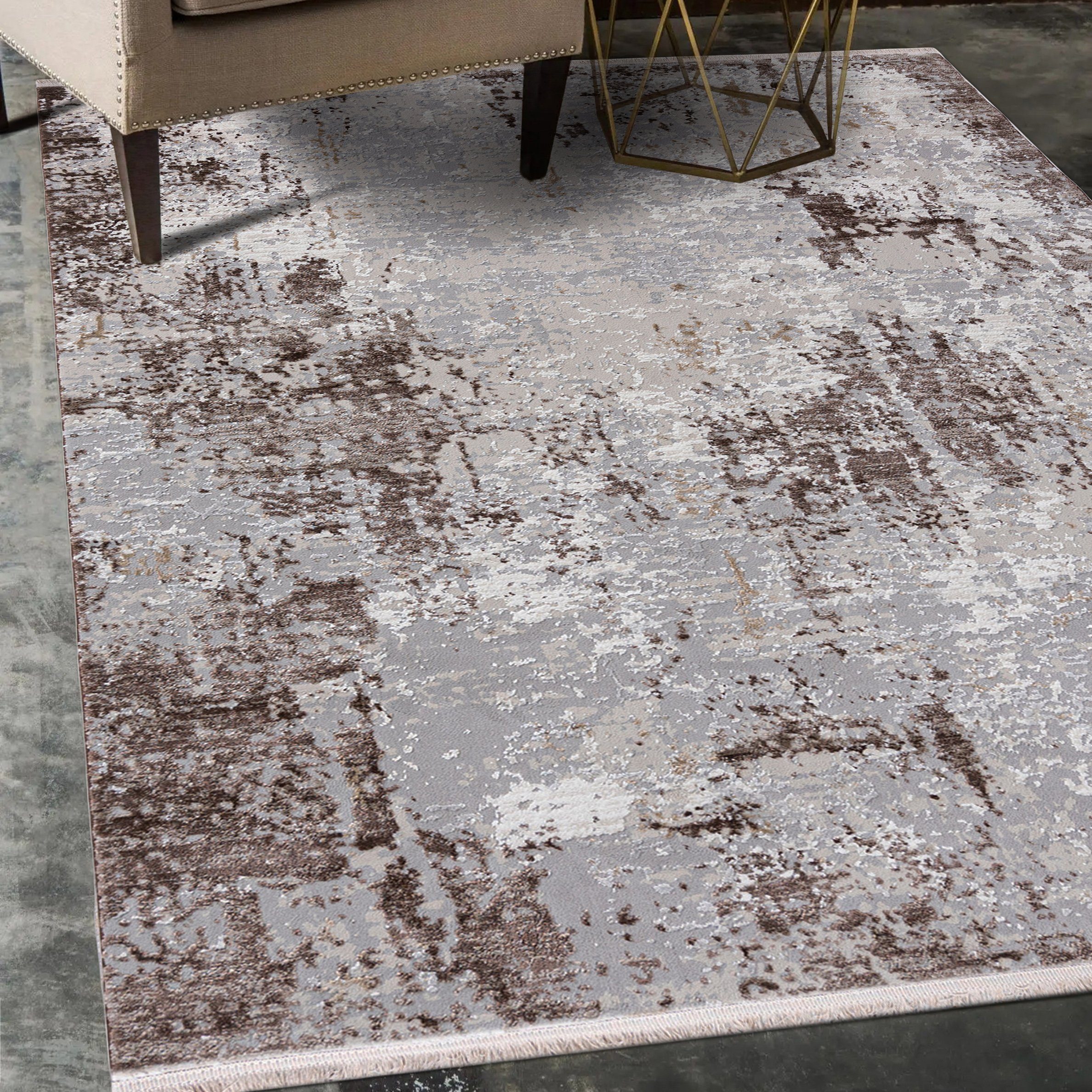 Designteppich Modern Teppich für Wohnzimmer, Schlafzimmer, Esszimmer