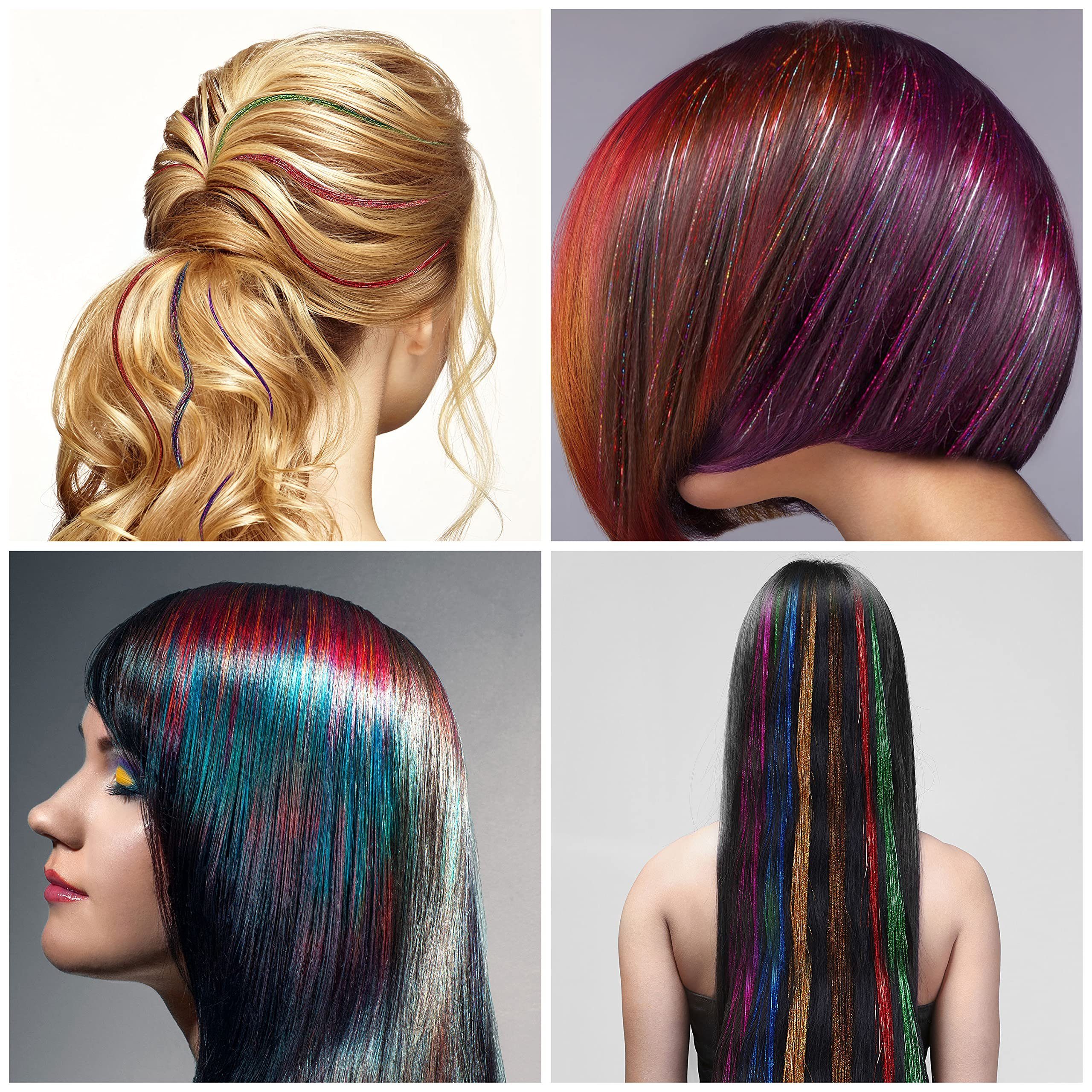 2400-teiliges Partys, Haarband Haar Farben in 2400-teiliges Belle - für Haarverlängerung 12 Vous Lametta Lametta Haar