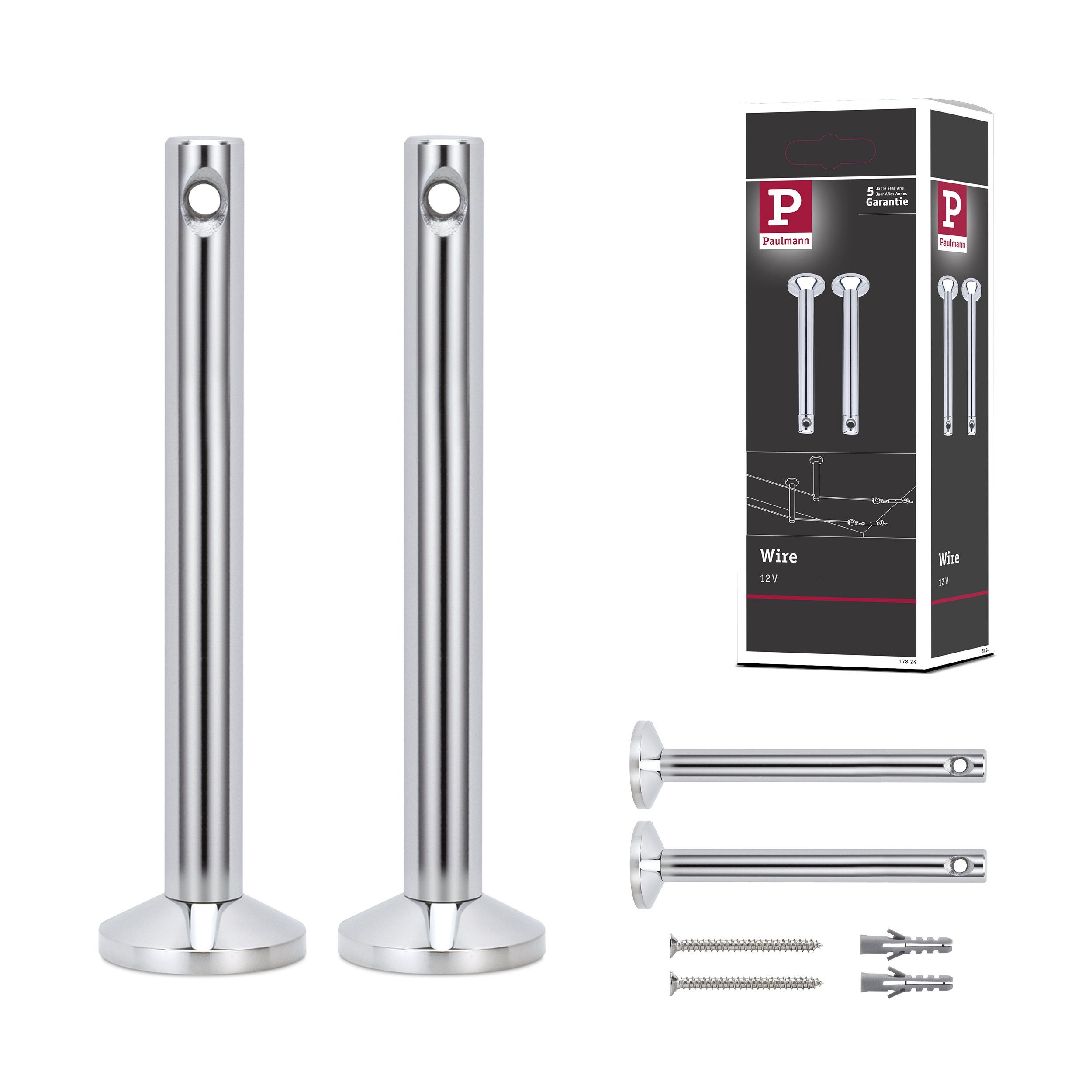 Paulmann Schienensystem-Sets Seilsystem Montageset Umlenker/Abhängung Chrom