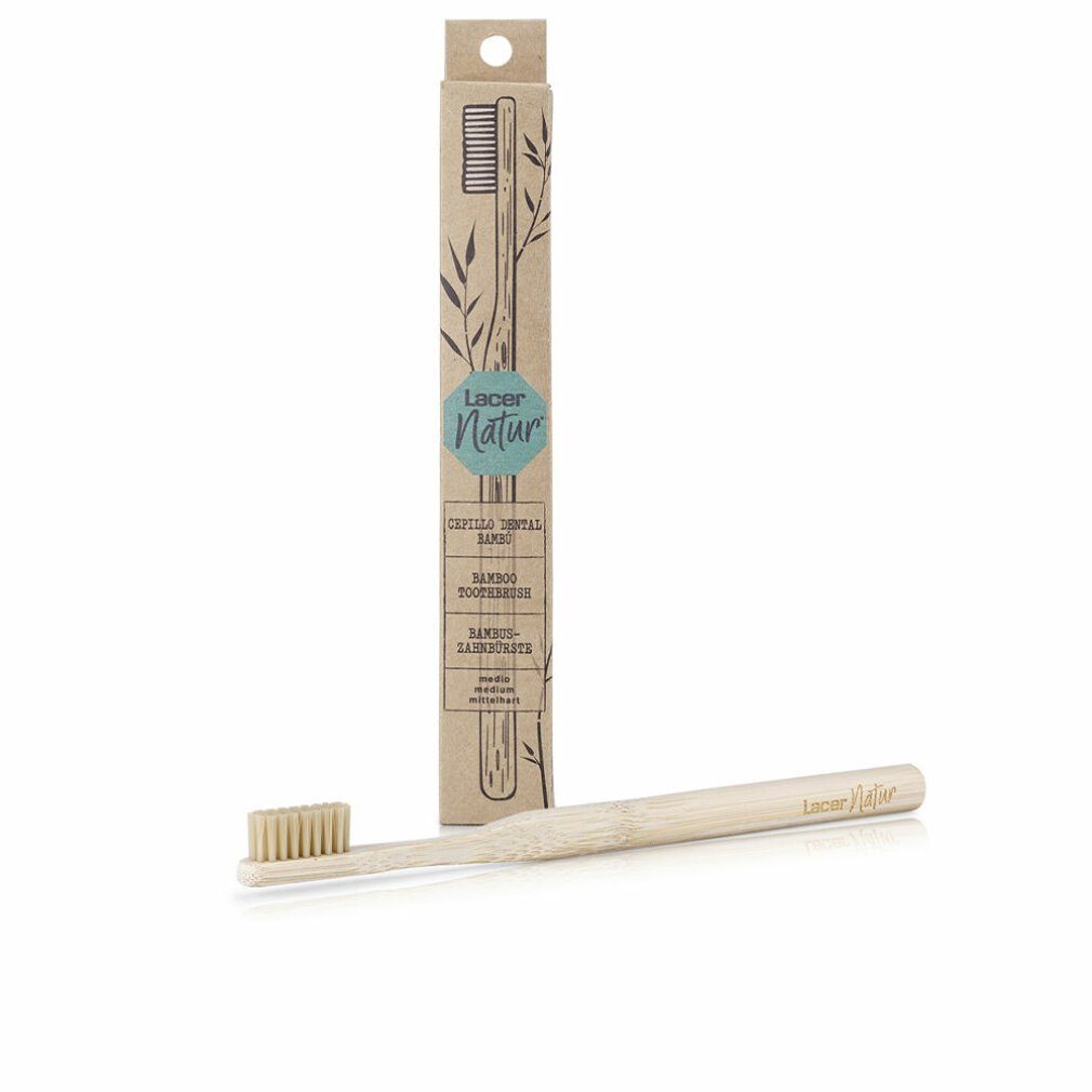 LACER Zahnbürste Natur Bambus-Zahnbürste Medium für Erwachsene 1U