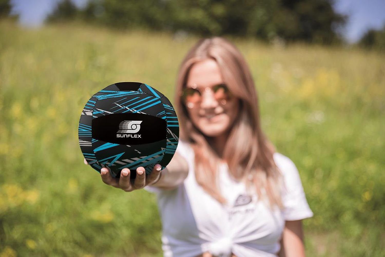 Sunflex Beachball Beach und Funball Größe 3 Action Pro, Handball Strandball Wasserball Wurfball