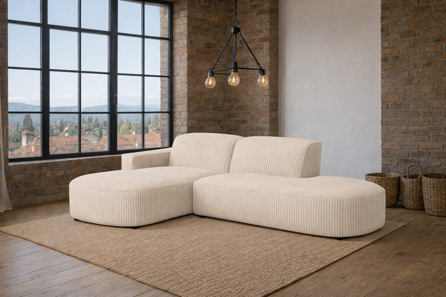 Kaiser Möbel Ecksofa Ecksofa Cursal Atelier – modern, rund und unverwechselbar elegant, Einzelsofa, L-Form, sanfte Rundungen, modernes Design, haustierfreundliche Stoffe