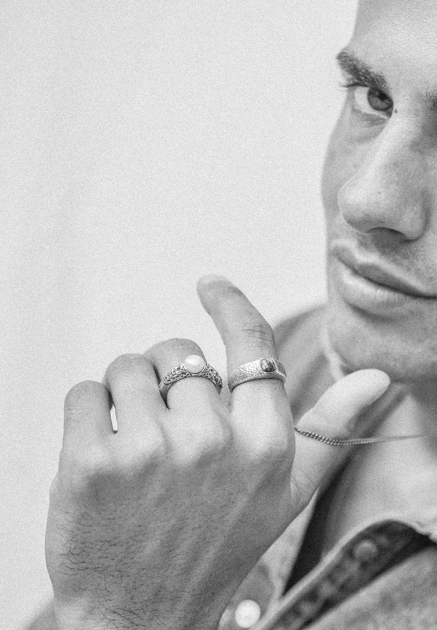 HAZE & GLORY Silberring Perle Vintage 925 Silber