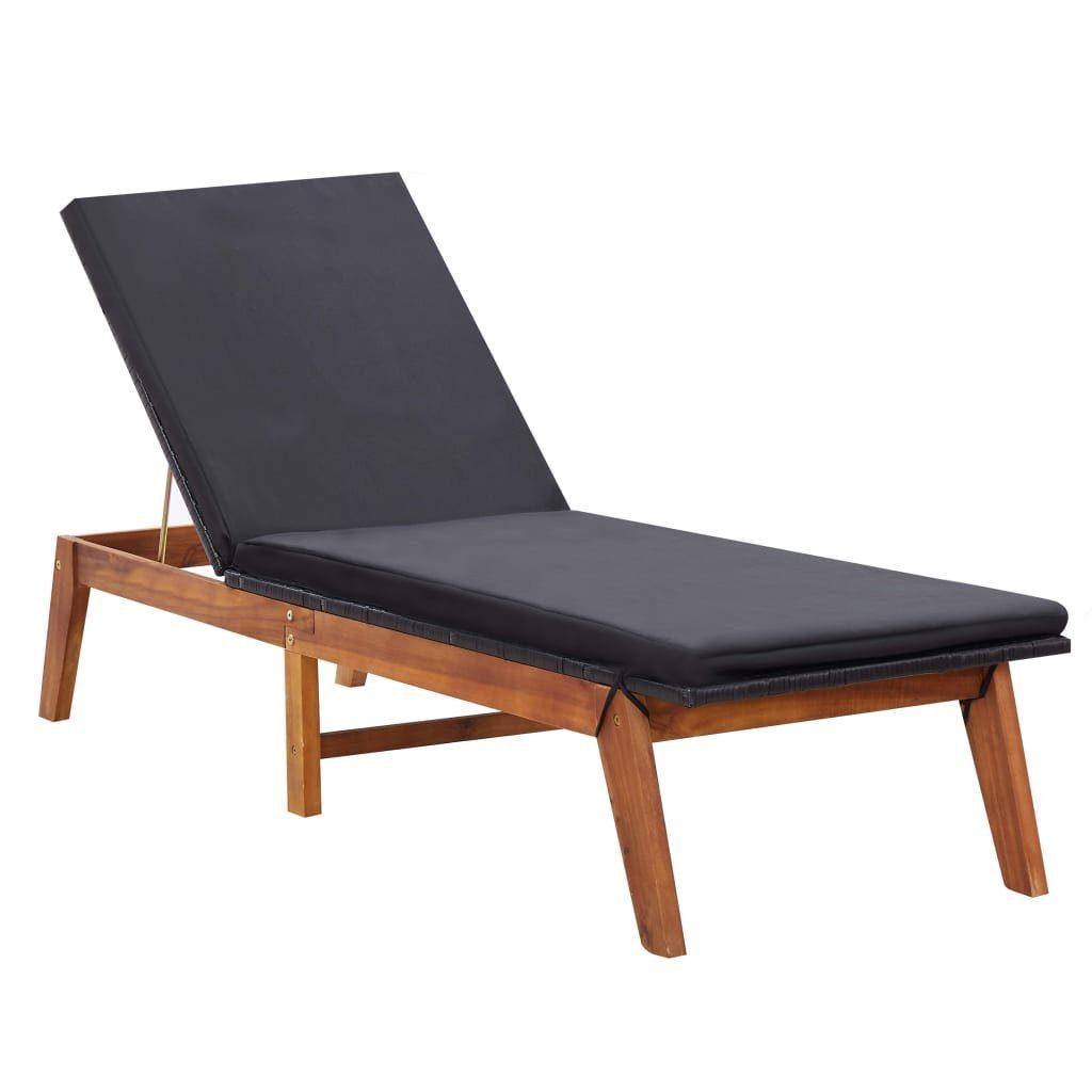 vidaXL Gartenliege »vidaXL Sonnenliege mit Auflage Poly Rattan und