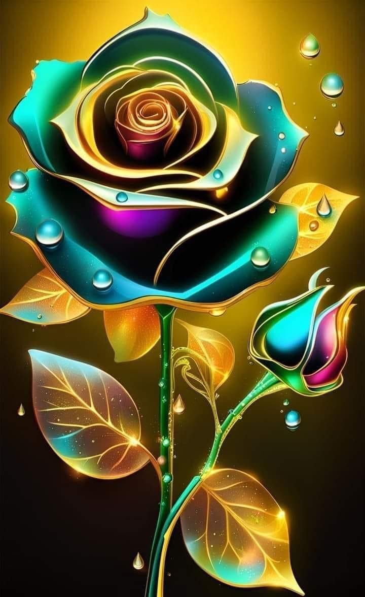 Rötting Design Malen nach Zahlen Diamond Painting Set 5D DIY - Blumen Motive Bastelsets (Komplett-Set), Diamond Painting Vollbild, Vollständiges Zubehörpaket