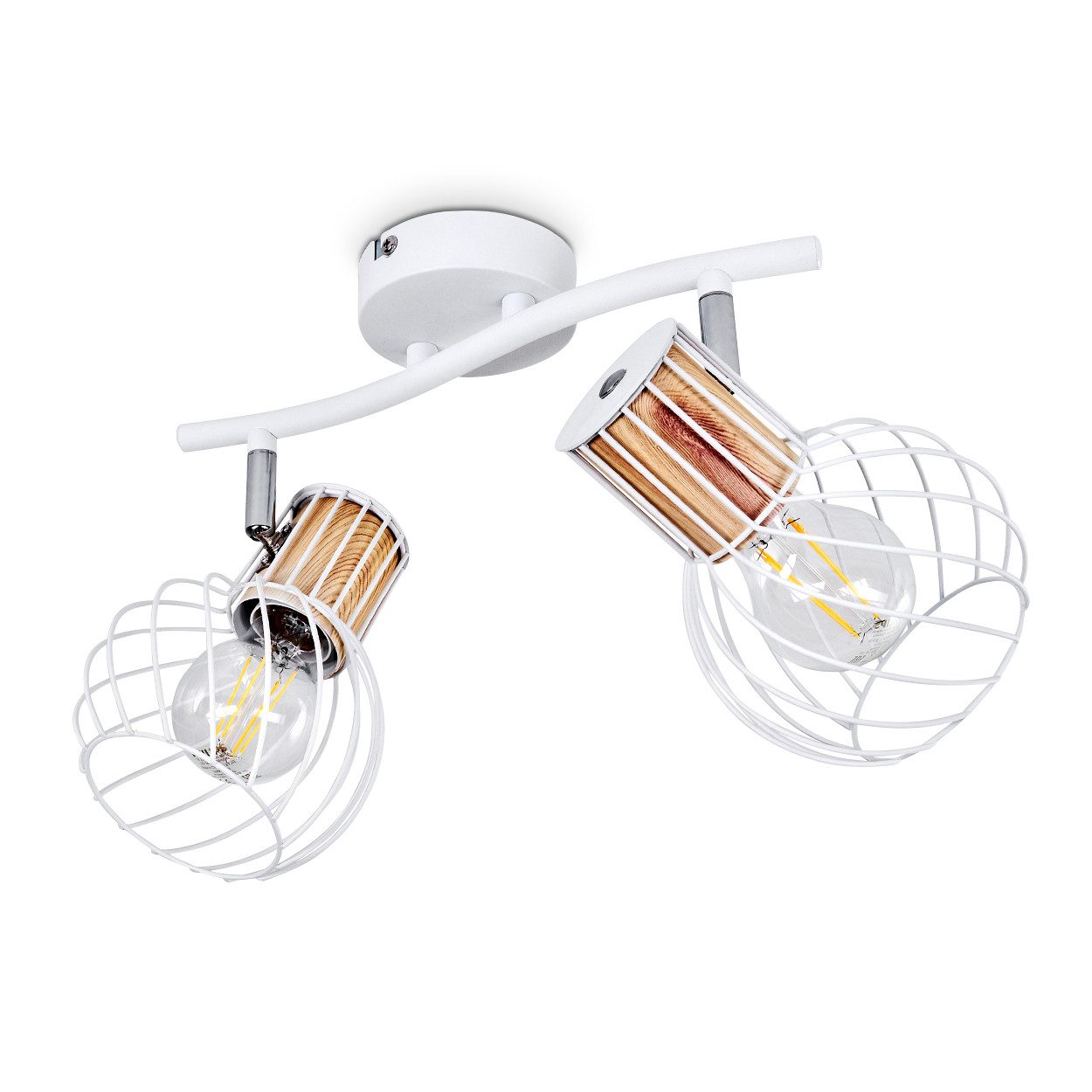 hofstein Deckenleuchte »Dezzo« Deckenlampe aus Metall/Holz günstig online kaufen