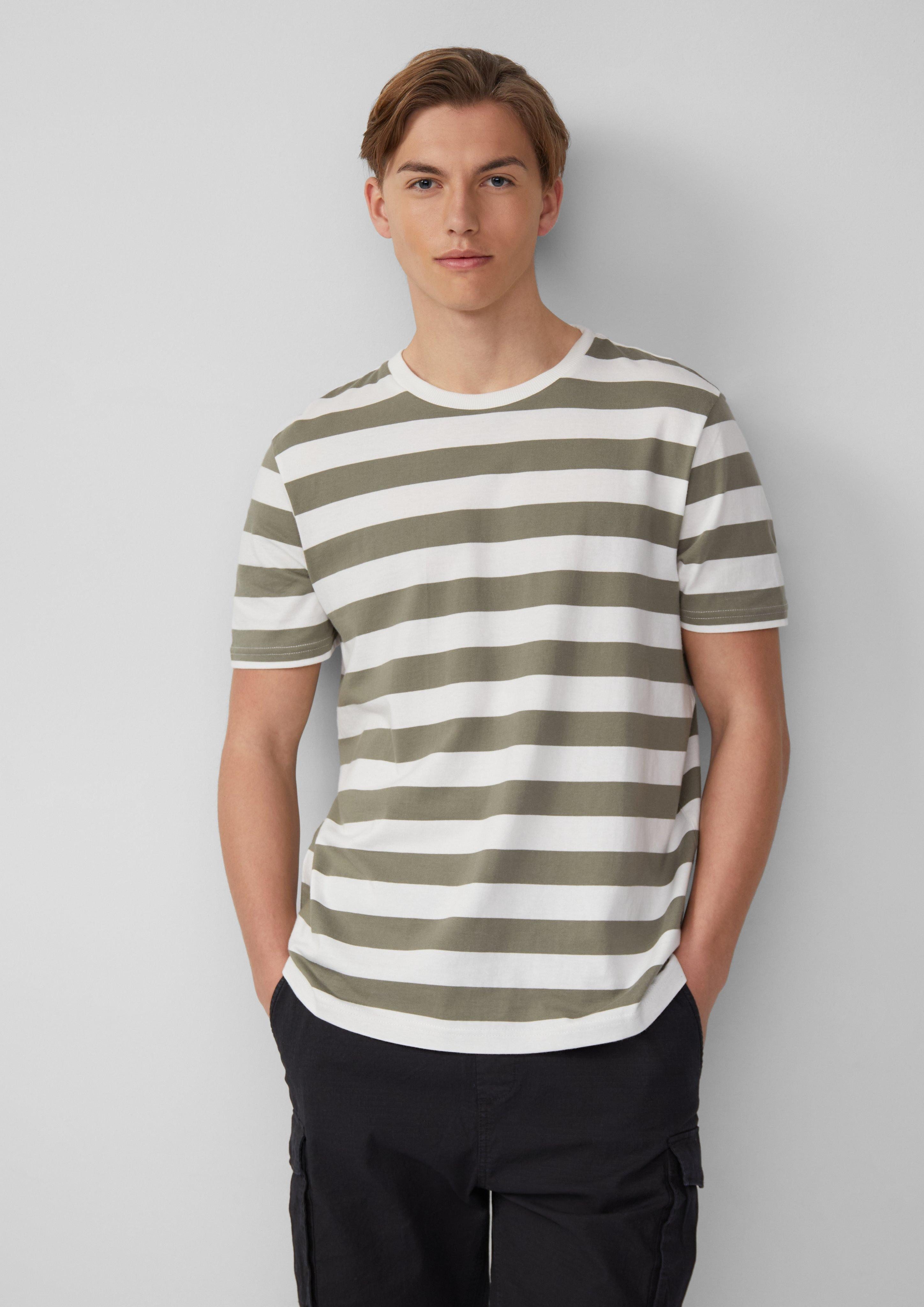 QS Kurzarmshirt T-Shirt mit Rundhalsausschnitt und günstig online kaufen