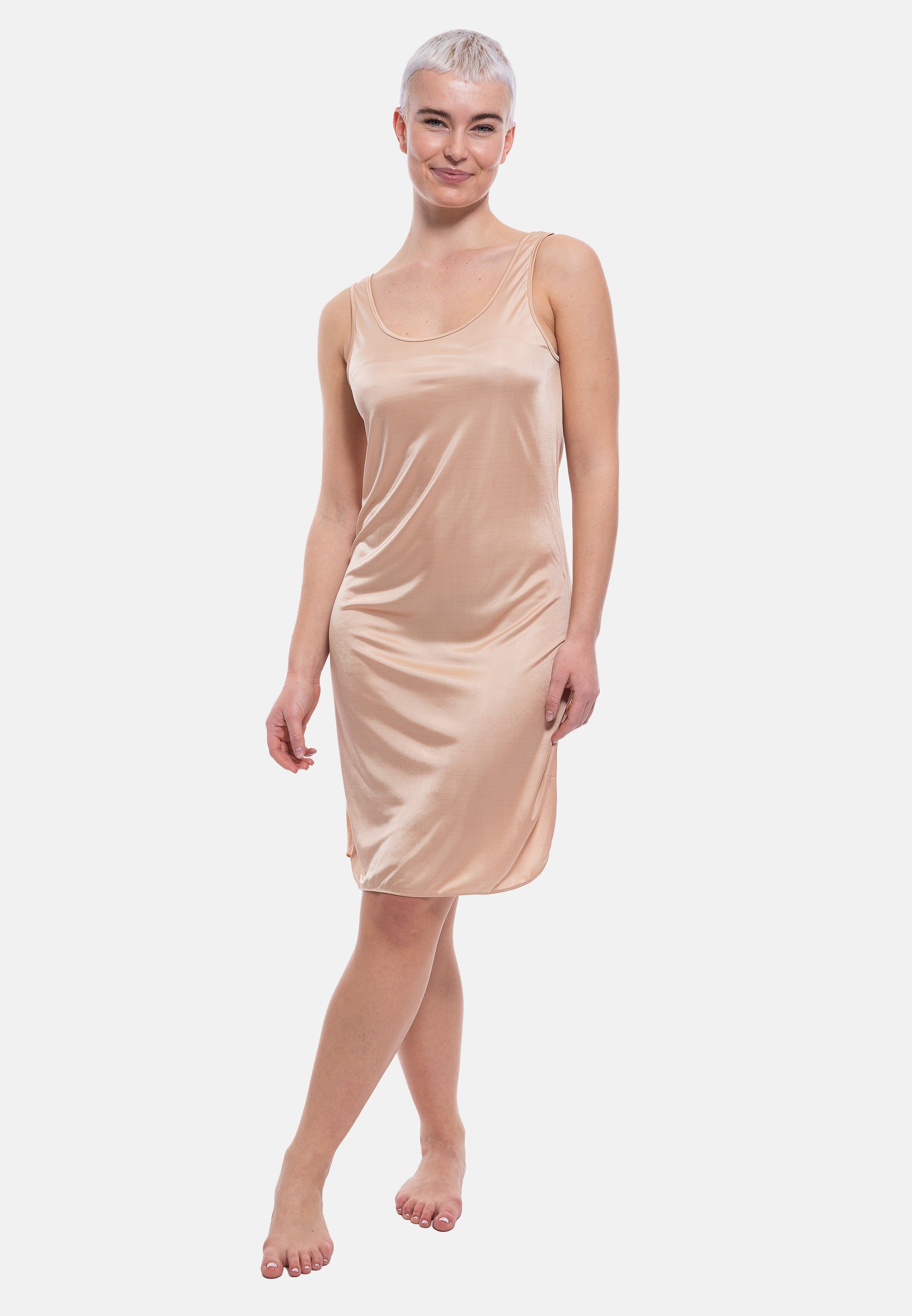 Von Unterkleid in von 101 Negligé Elegance Unterkleid angenehmen - Caramel (1-tlg) cm C. einer Länge Nina