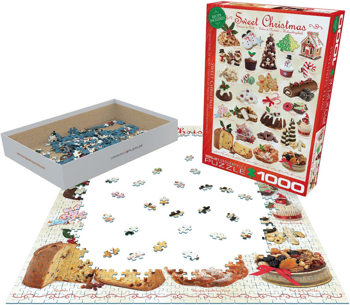 Puzzle 1000 Teile Puzzle - Puzzle - Süsse Weihnachts Leckereien, Puzzleteile