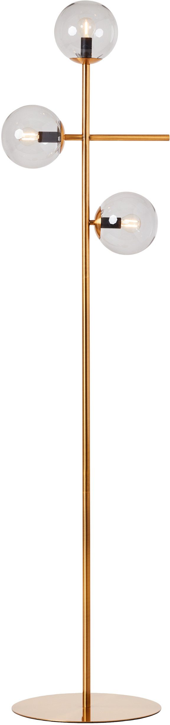 Guido Maria Kretschmer Home&Living Stehlampe Leuchtmittel, H: Rauchglas, 165,5cm bronzefarben, ohne E14, Arlberg