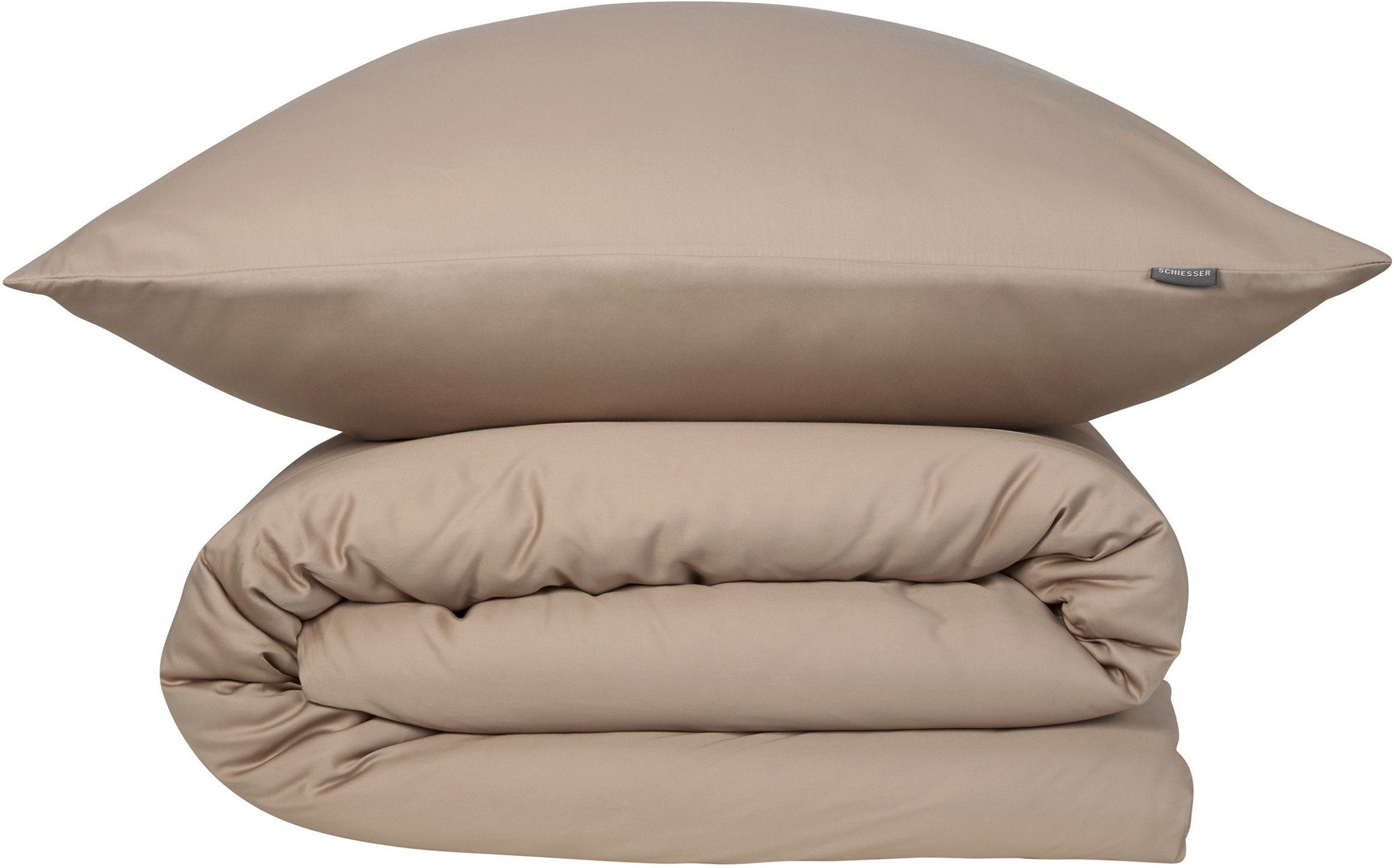 Schiesser Bettwäsche Ella seidenmattes Bettwäscheset aus feinstem Baumwollsatin, Satin, 2 teilig, OEKO-TEX® MADE IN GREEN