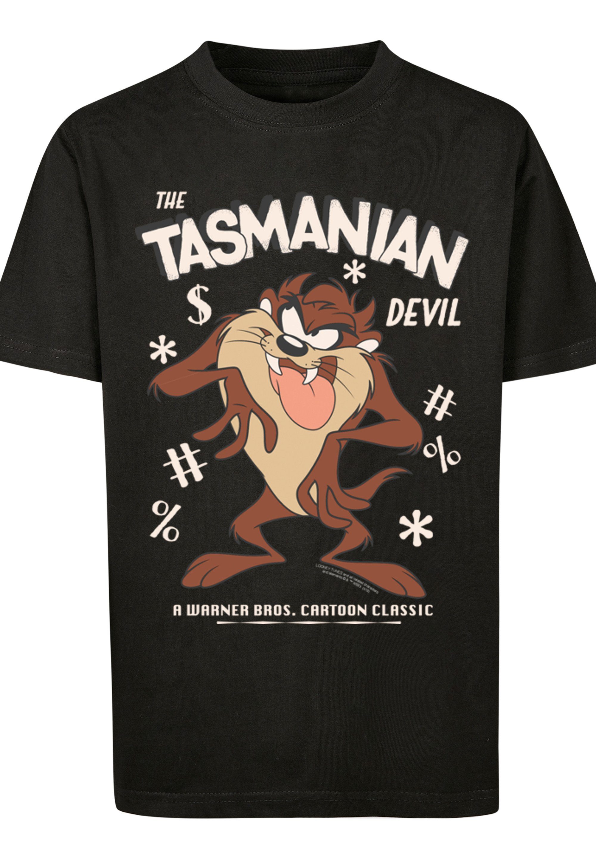 F4NT4STIC T-Shirt Looney Tunes Taz Vintage Tasmanian Devil Cartoon Unisex  Kinder,Premium Merch,Jungen,Mädchen,Bedruckt, Sehr weicher Baumwollstoff  mit hohem Tragekomfort
