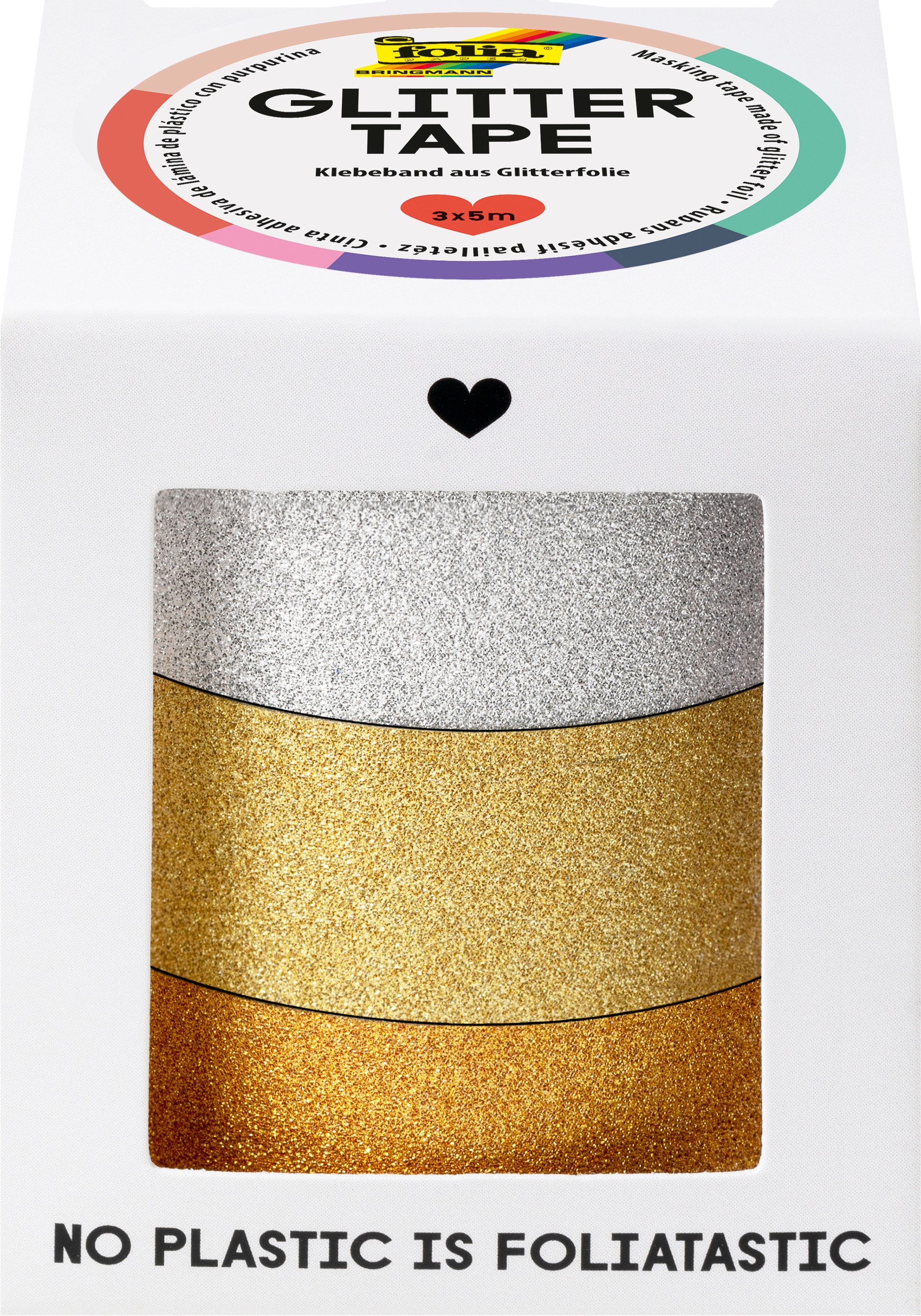 Folia Sticker Glitter-Tape, 3er-Set