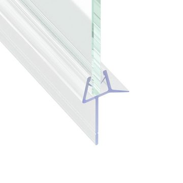 Boromal Duschdichtung Ersatzdichtung Wasserabweiser PVC 50-100cm für 6mm 8mm Glas Duschtür, L: 70 cm, (2-St), Wasserabweiser Schwallschutz für Glastür Duschwand Duschkabine