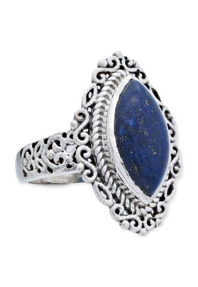 mantraroma Silberring 925er Silber mit Lapis Lazuli