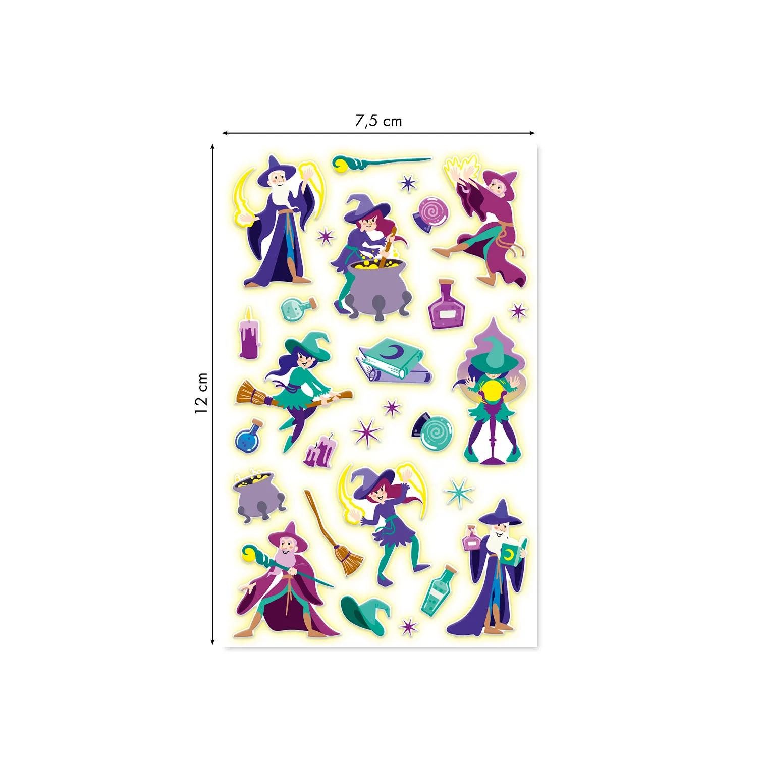 maildor Sticker 10x Cooky Phospho, 1 Stickerbogen 7,5x12cm, Magie - Mehrfarbig CY168C, My Mandarine