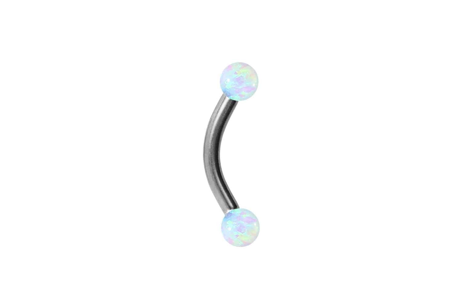 PIERCINGLINE Bauchnabelpiercing Chirurgenstahl Banane SYNTHETISCHE OPALE (Bananen, 1-tlg)