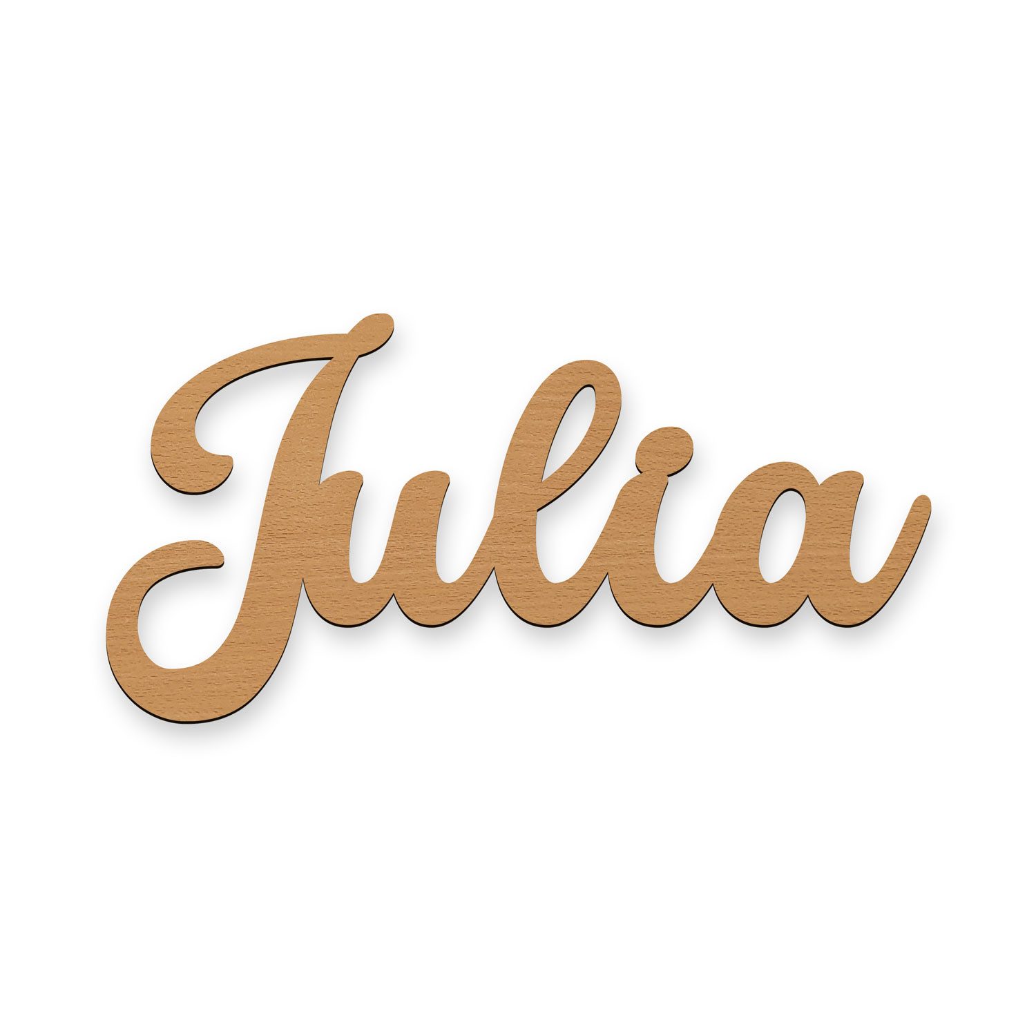 Namofactur LED Dekolicht Name Julia Deko Licht Kinder & Erwachsene Wandlampe I MDF Holz, LED fest integriert, Warmweiß