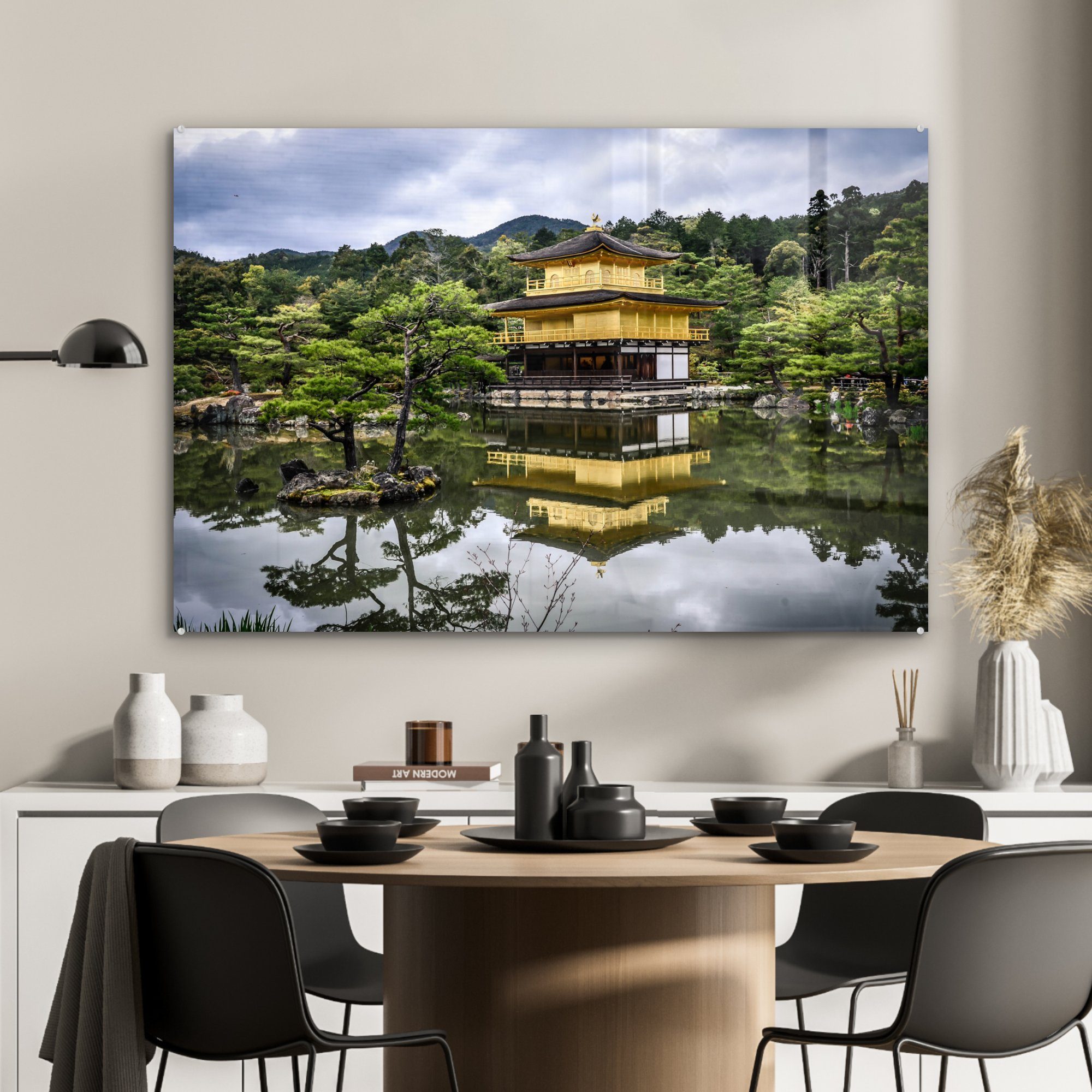 Wohnzimmer MuchoWow Japan, Kyoto Pavillon St), Acrylglasbilder Acrylglasbild (1 - & Schlafzimmer -