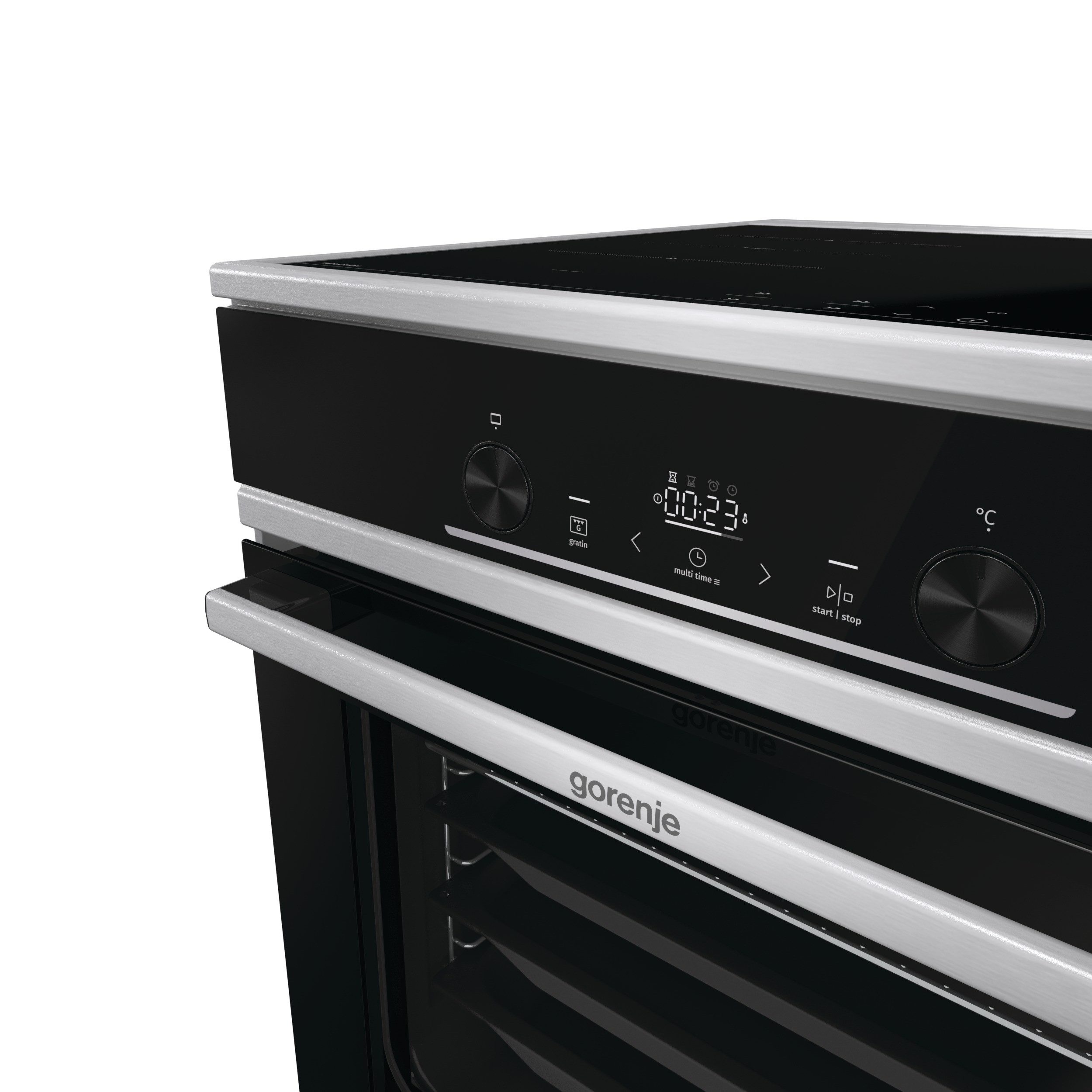 GORENJE Induktions-Standherd GEIT6E81XPG, Pyrolyse-Selbstreinigung, Induktions-Kochfeld