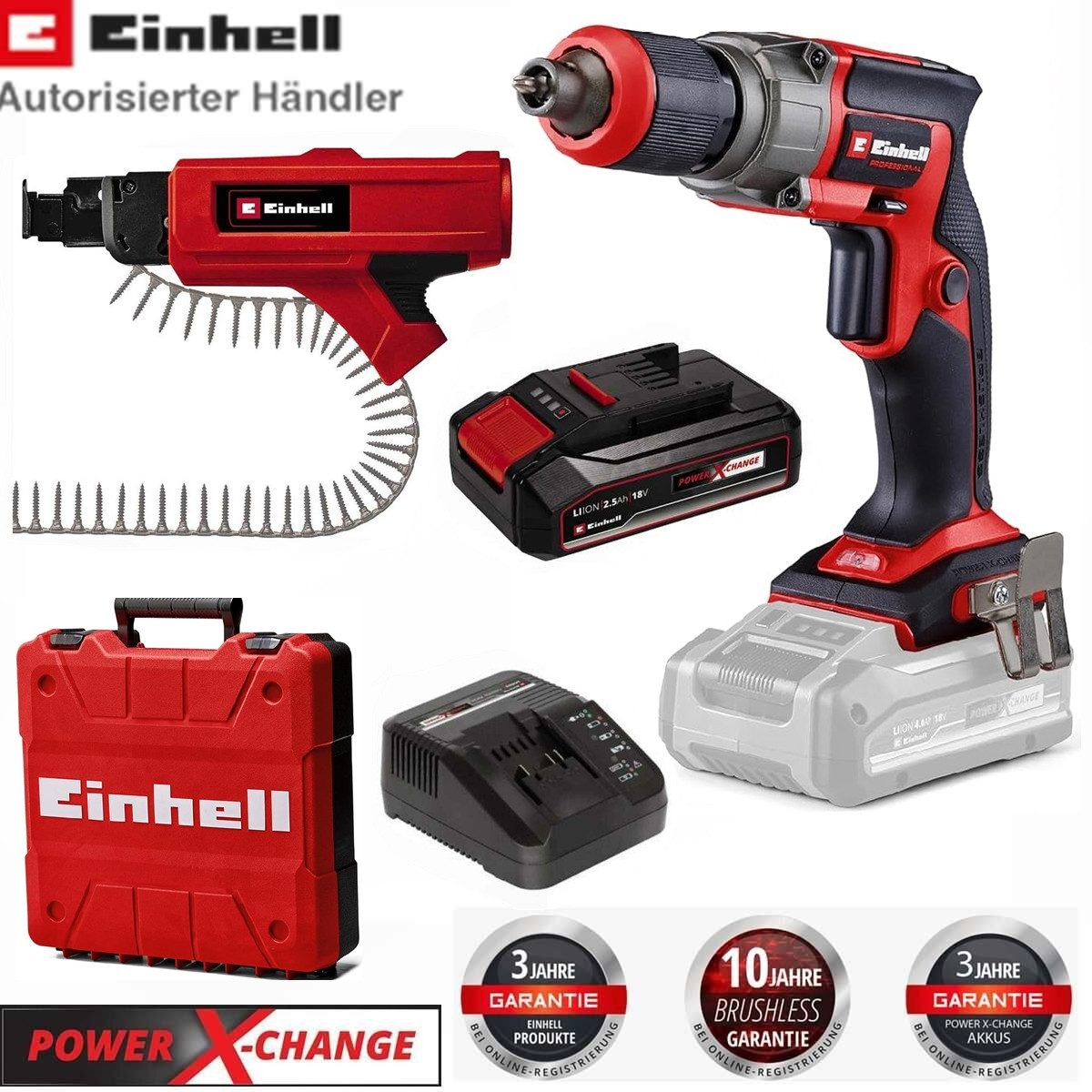 Einhell Akku-Trockenbauschrauber Trockenbauschrauber TE-DY 18 Li- BL Akku 2 günstig online kaufen