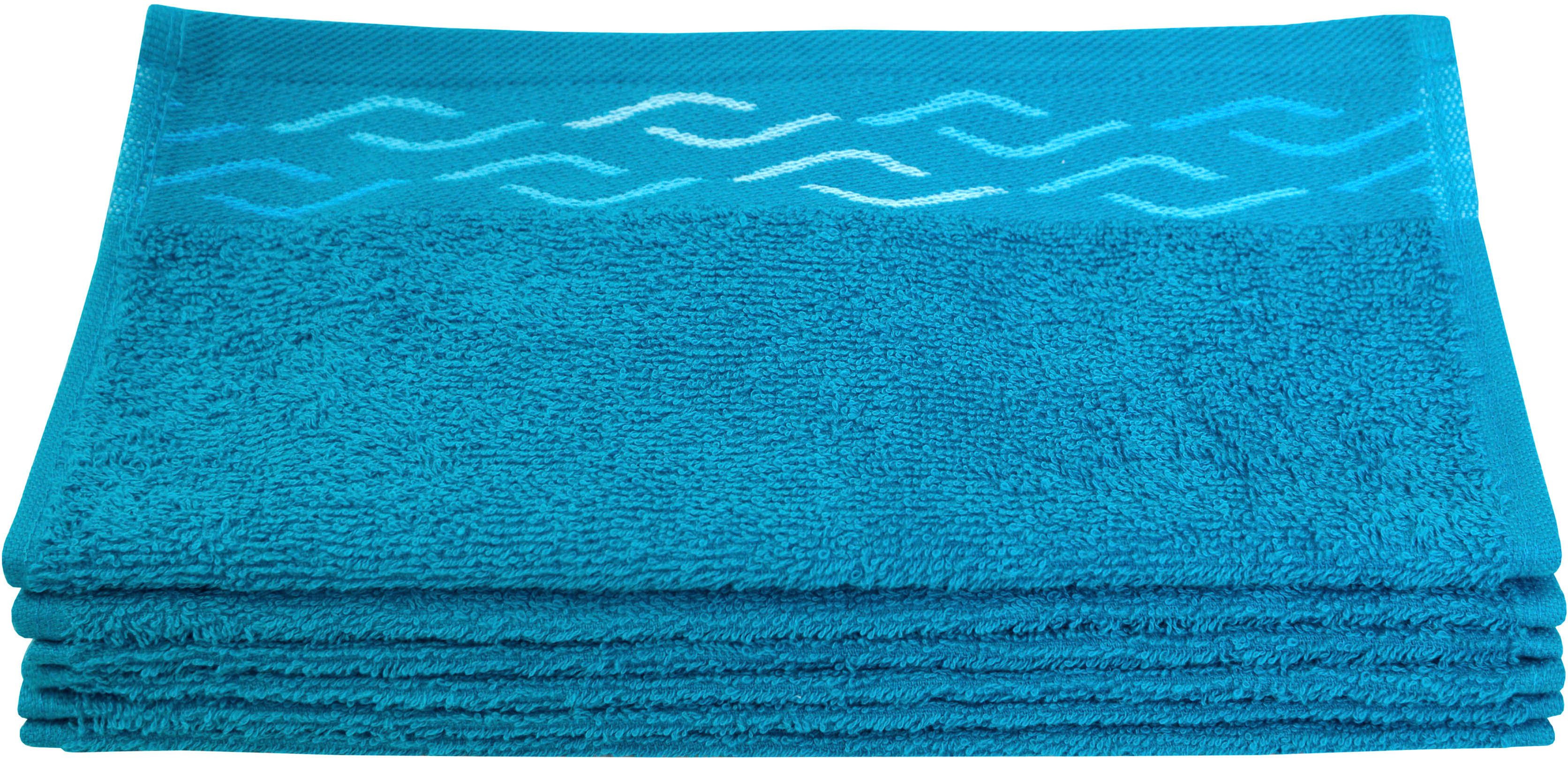 Dyckhoff Handtuch Set "Wave" Set 3 Stk. Frottier mit Jacquard-Bordüre;4 Han günstig online kaufen
