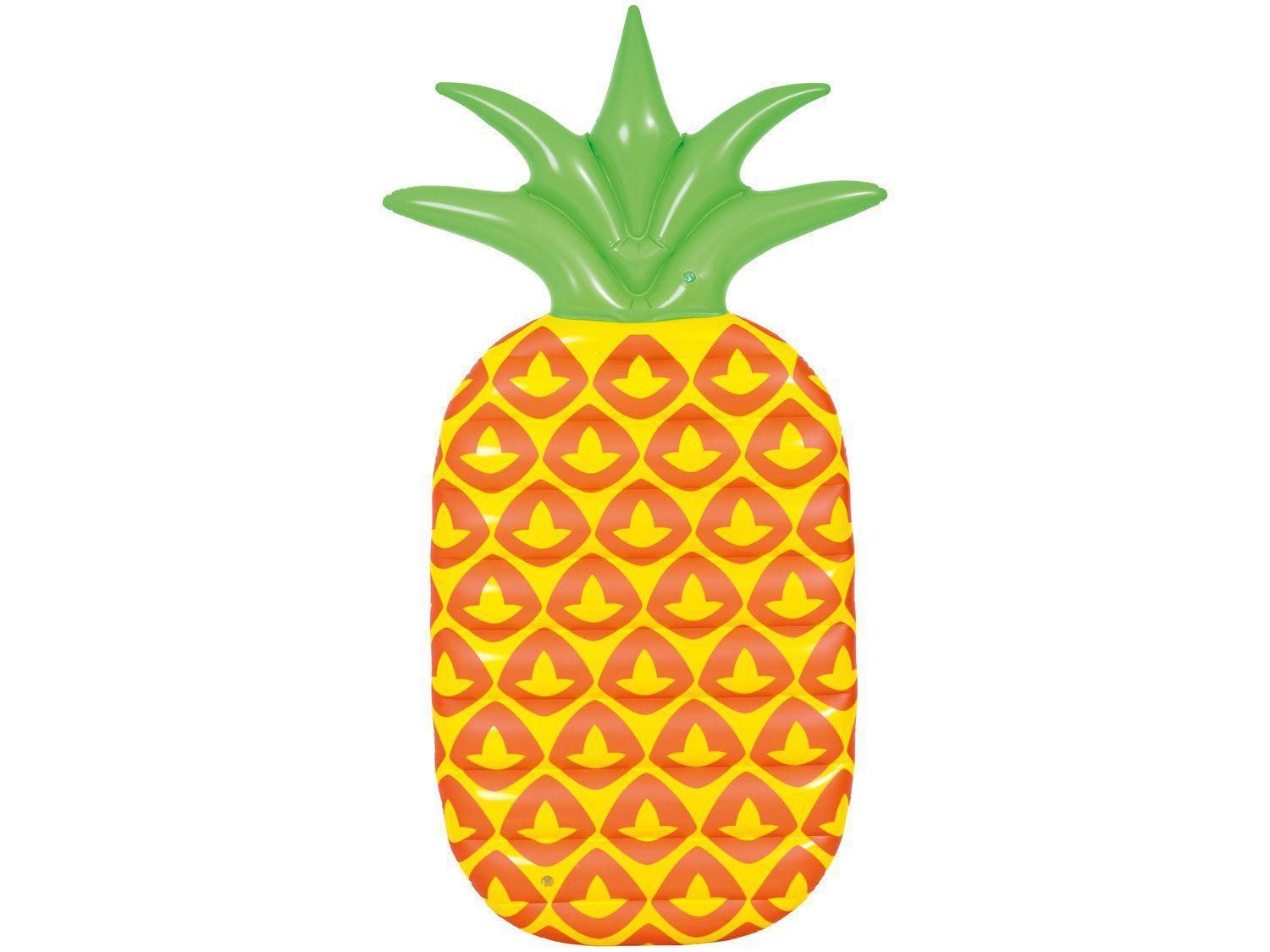 SunClub Badeinsel Luftmatratze Ananas 185x85 cm, (Einzelpack), 185x85 cm, 2 Luftkammern