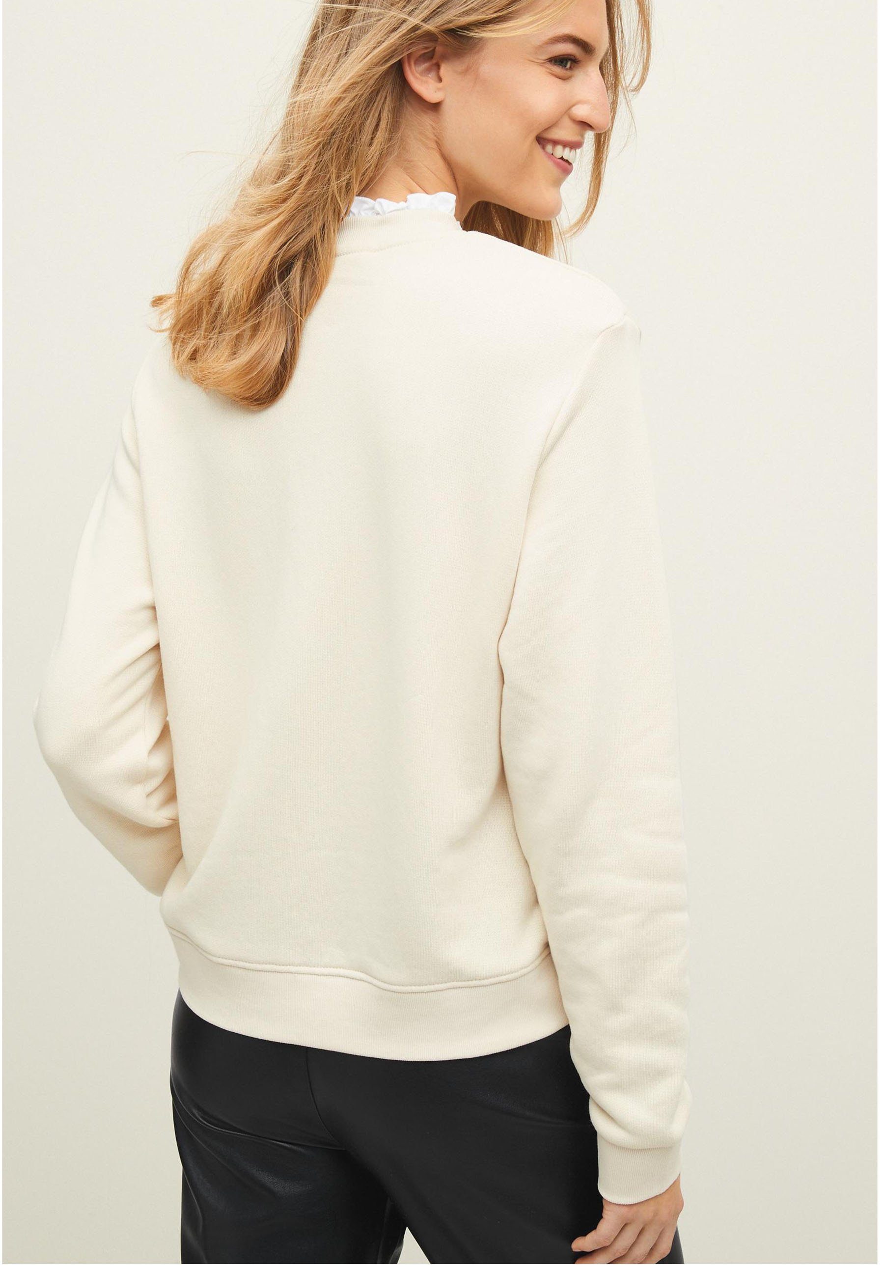 Damen Pullover Next Sweatshirt Rundhals-Pullover mit Spitze