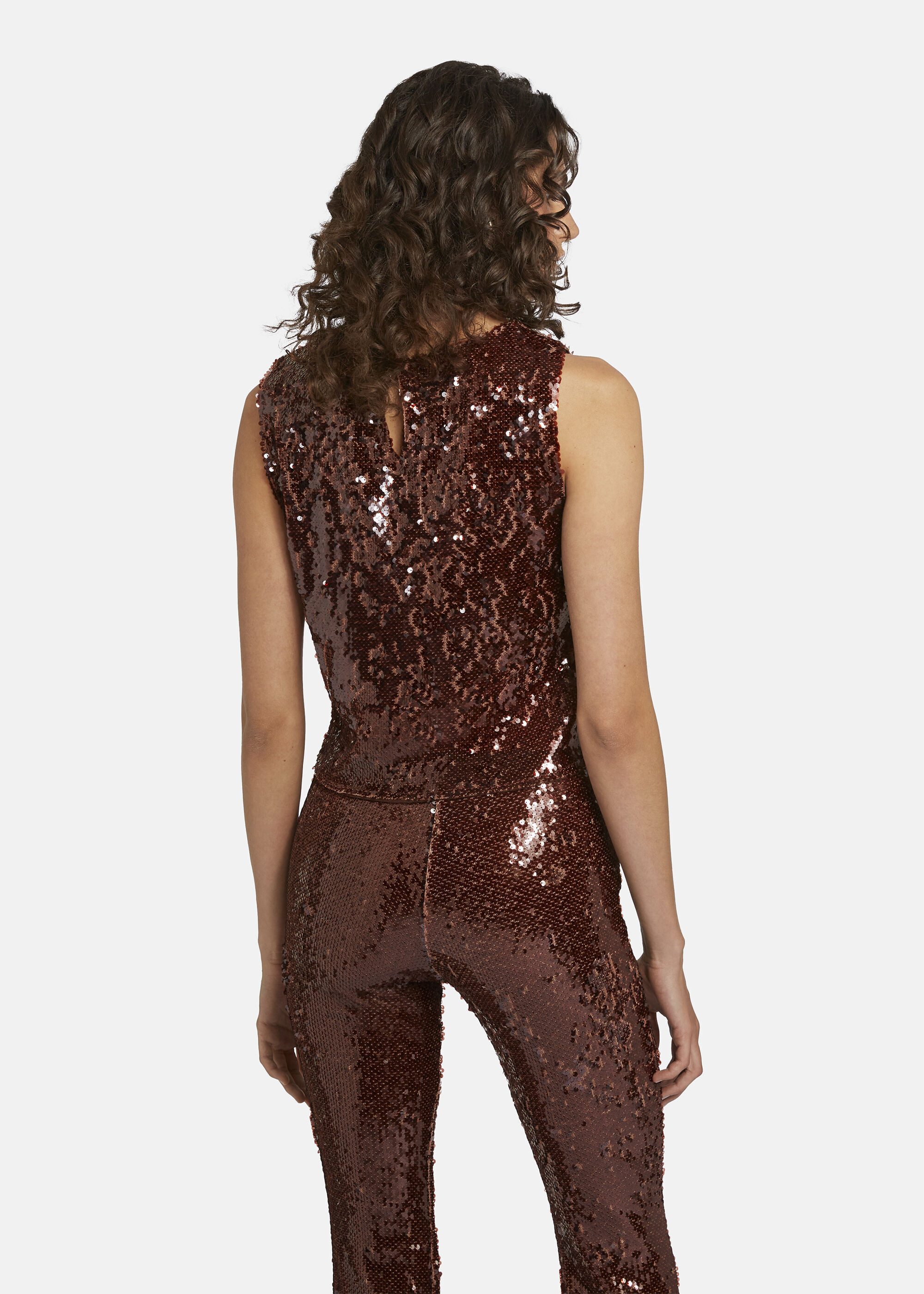 Nicowa Shirttop TOSKALO (1-tlg) funkelnden Paillettenmaterial