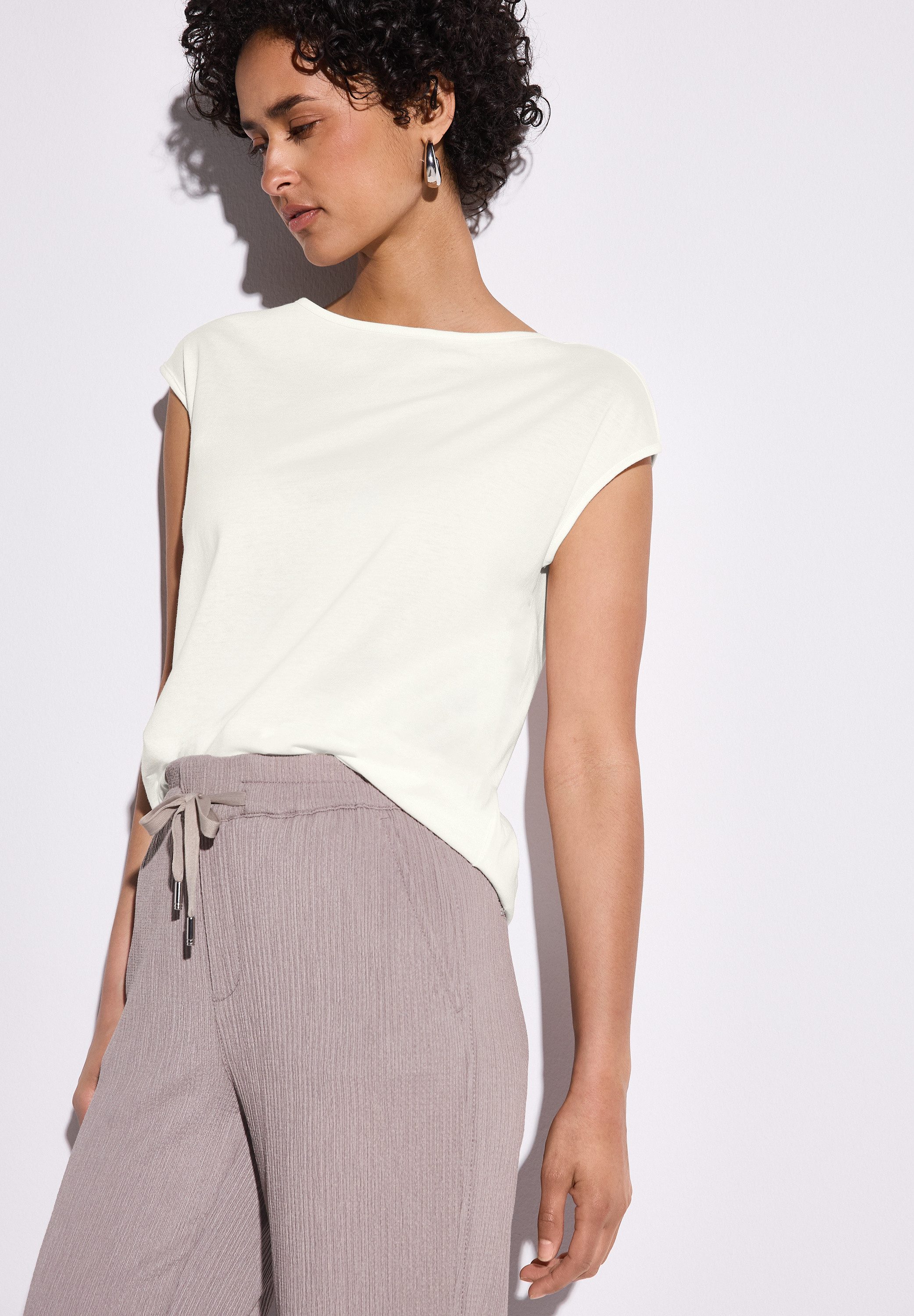STREET ONE T-Shirt mit U-Boot-Ausschnitt