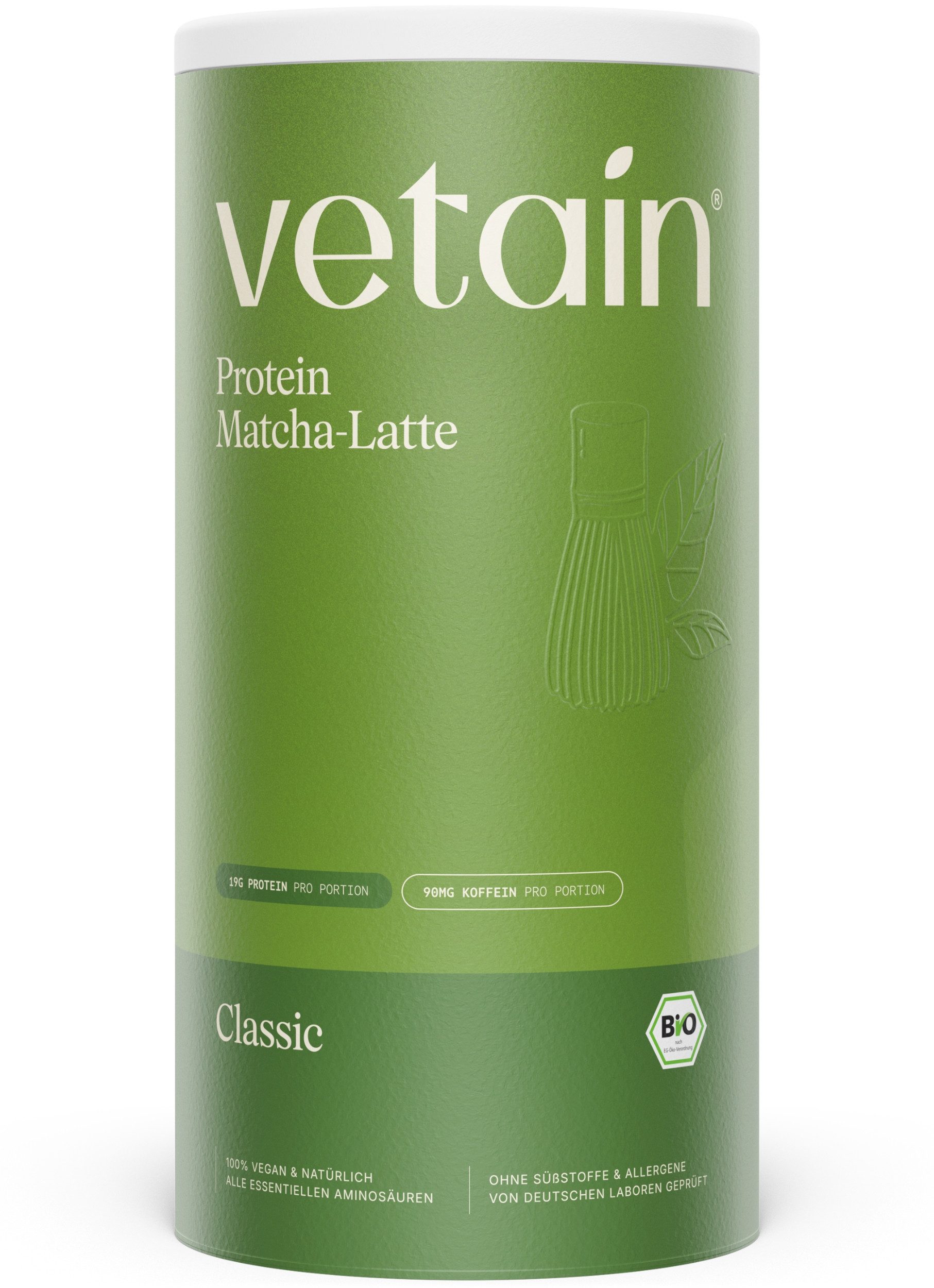 VETAIN Vegan Protein Pulver, 600 g, Frei von raffiniertem Zucker & künstlichen Süßstoffen
