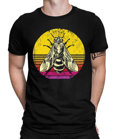 Quattro Formatee Kurzarmshirt Biene Vintage Imker Honig Herren T-Shirt (1-tlg)
