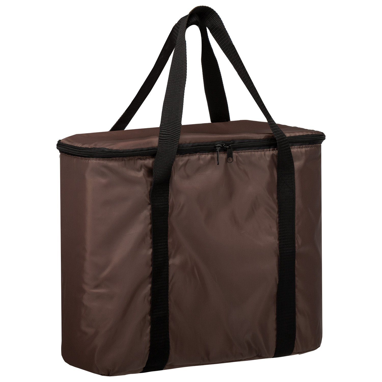 anndora Shopper 2 in 1 Doppeltasche Einkaufstasche mit Kühlfunktion, Isoliertasche mit Reißverschluss - Tragehenkel an beiden Taschen