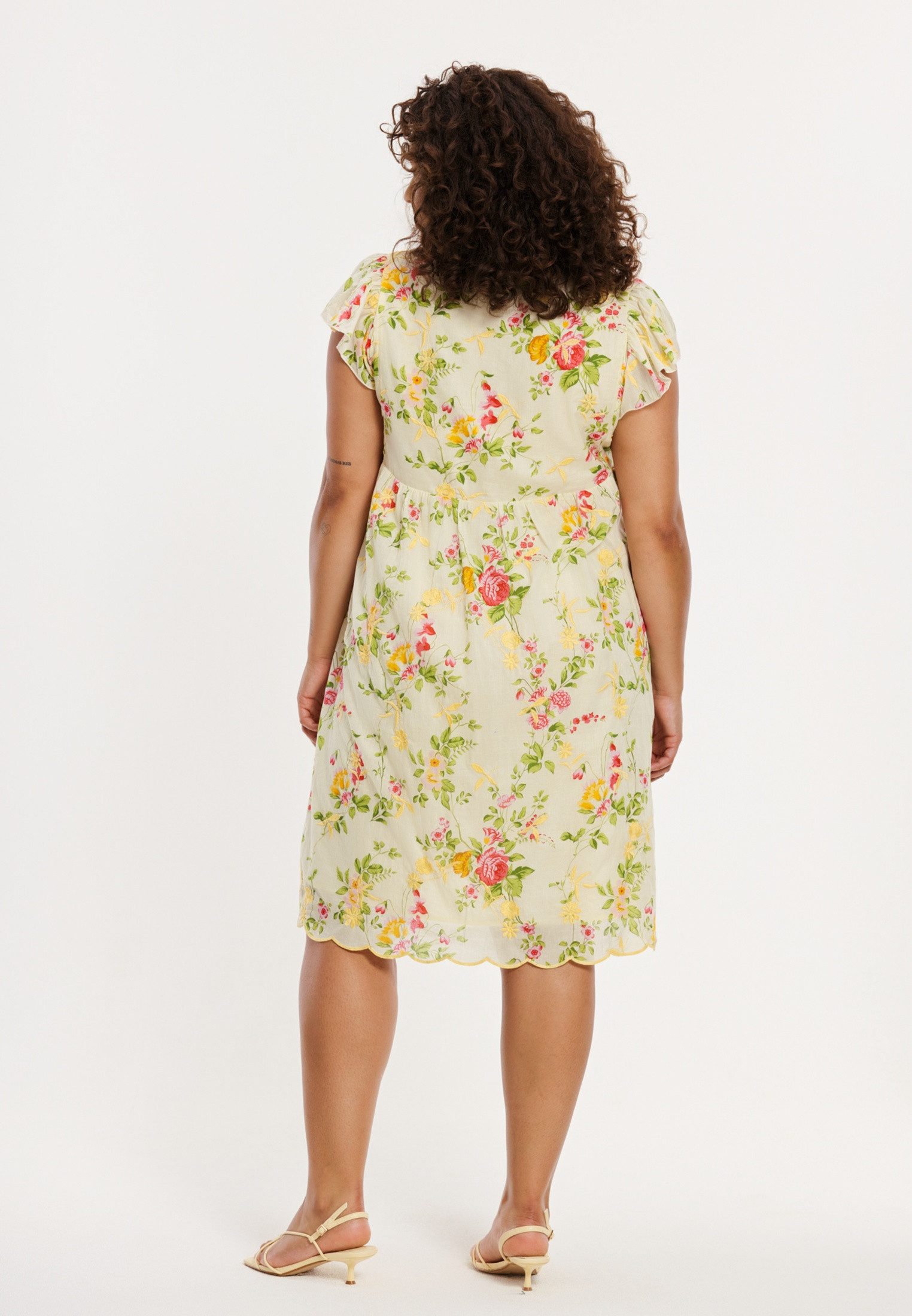 YOEK A-Linien-Kleid Damen Kleid mit Druck Bio-Baumwolle