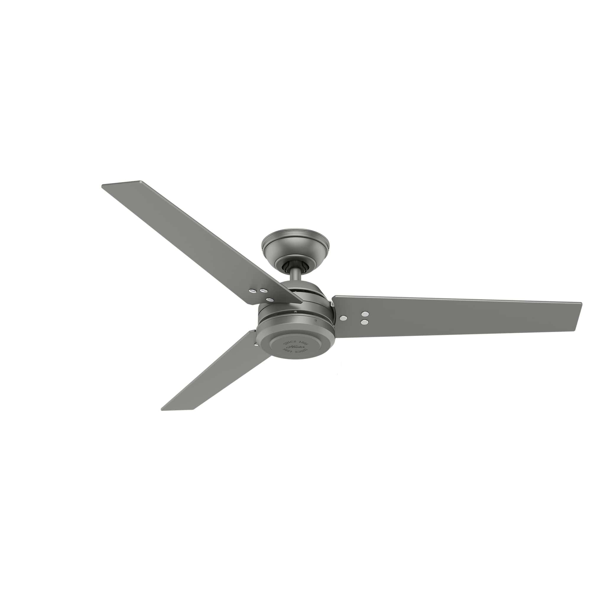 Hunter Deckenventilator Deckenventilator Protos Silber 132 cm mit Wandschalter