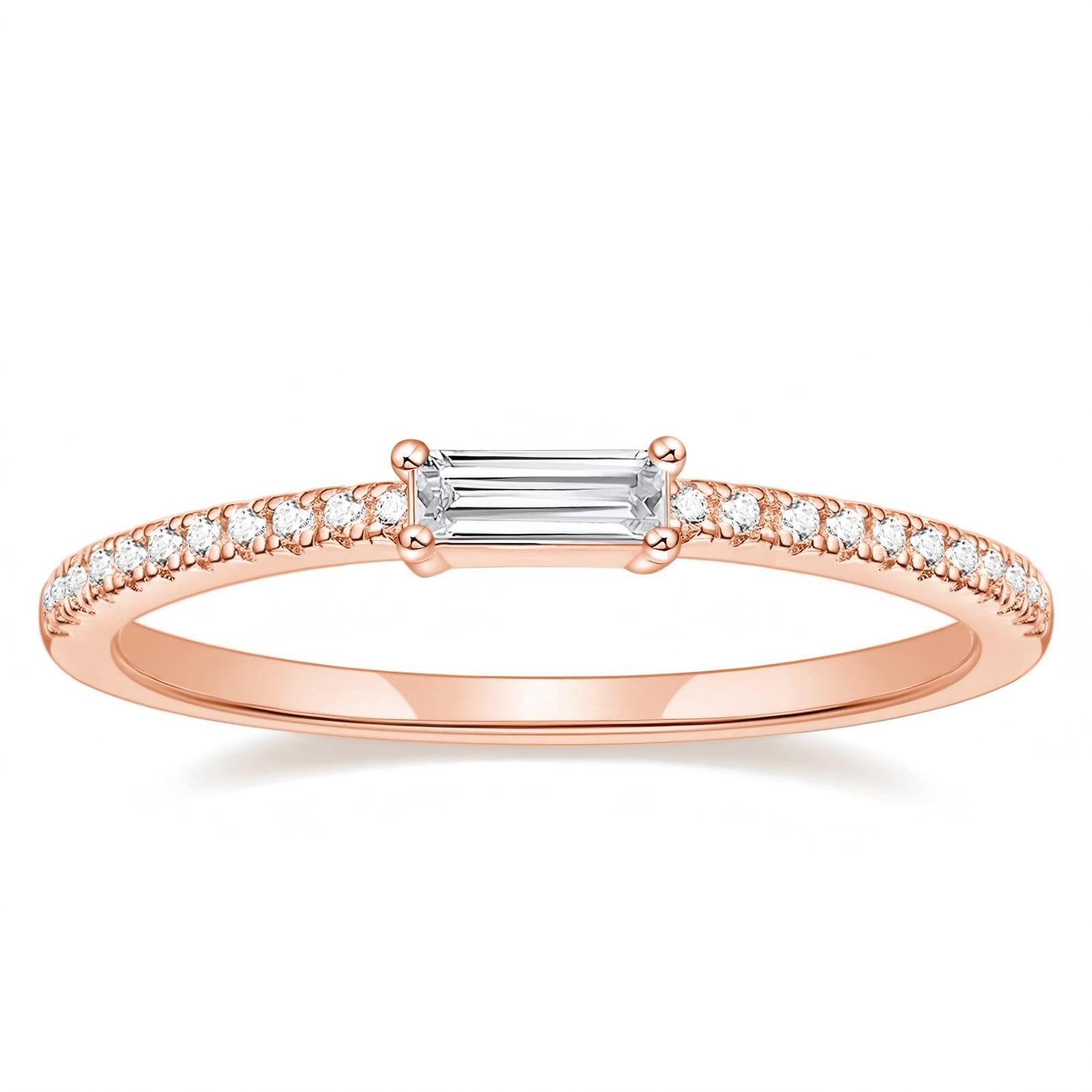 Jumpeak Diamantring Diamantring für Damen,Ring aus 585er Gold für Damen,Ring mit Anhänger, Eheringe für Damen,Verlobungsringe,Geschenke für Damen,schmale Ringe