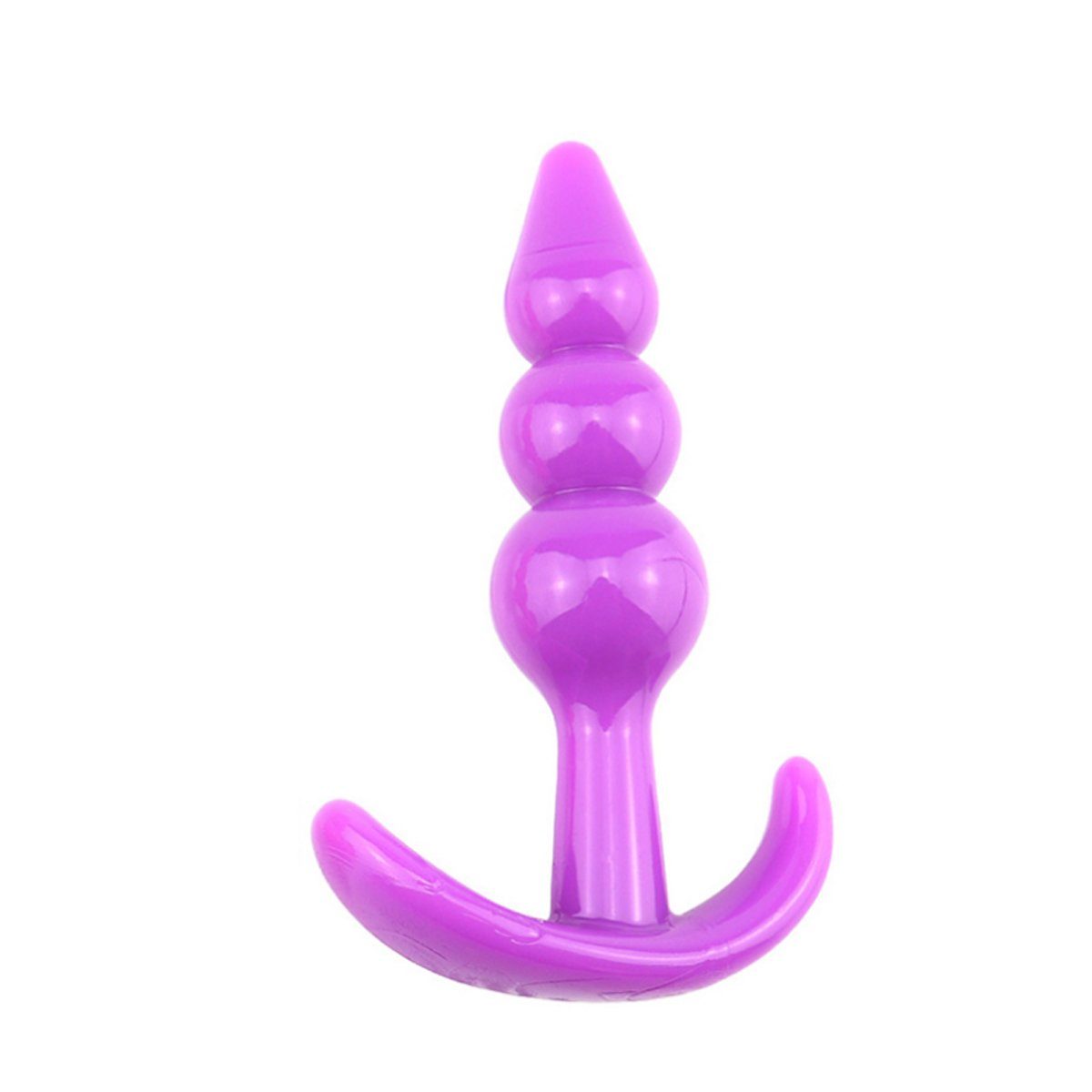 Analplug Perlen - unterschiedlichem Frauen, Anal Dildo, Durchmesser Analdildo und mit für und Kugeln Lila ergonomischer 3 TPFSecret Männer