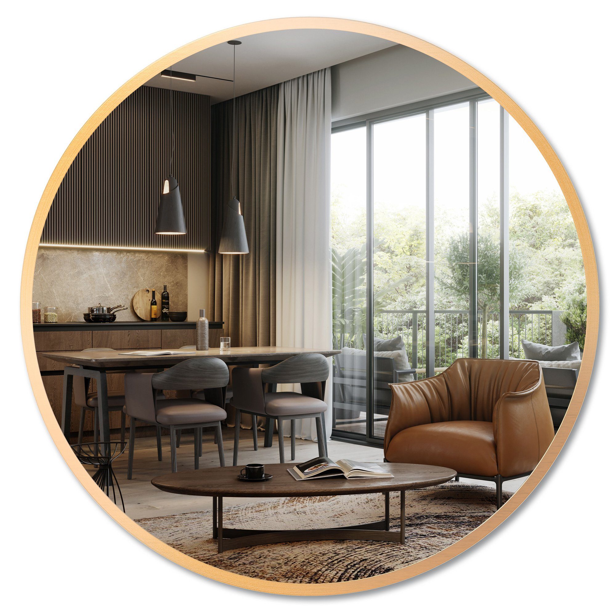 WDWRITTI Schminkspiegel Rund Rundspiegel 60 50 Kosmetikspiegel Wandspiegel Gold Rund (Spiegel Flur Wand, 5mm HD Spiegel, Alurahmen), hochauflösend, explosionsgeschützt, hängend, Wand gelehnt. Reduzierter Preis € 49,99. Unverbindliche Preisempfehlung € 303,78