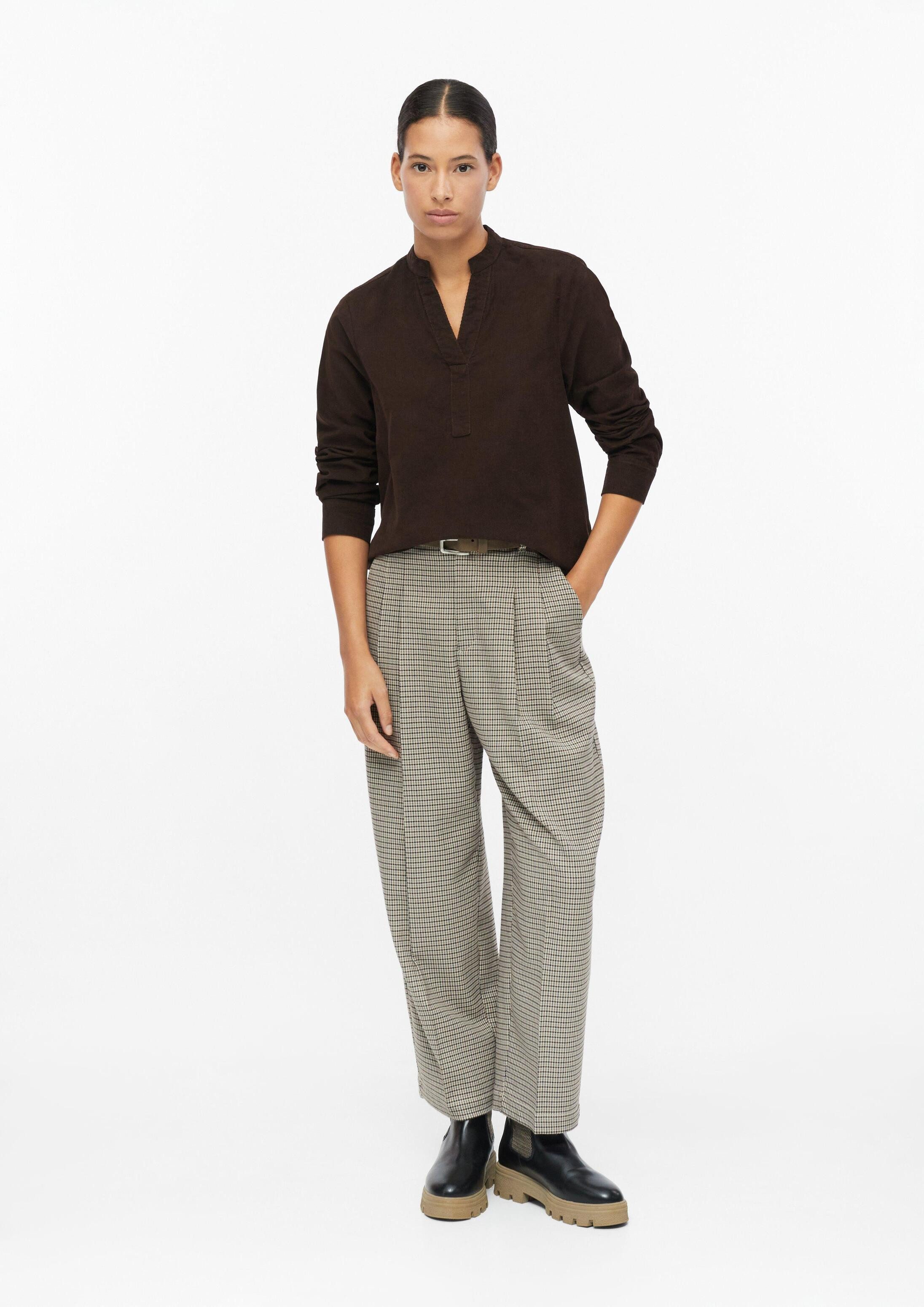 s.Oliver Langarmbluse Bluse Feincord-Bluse mit Stehkragen – Bild 5 von 5